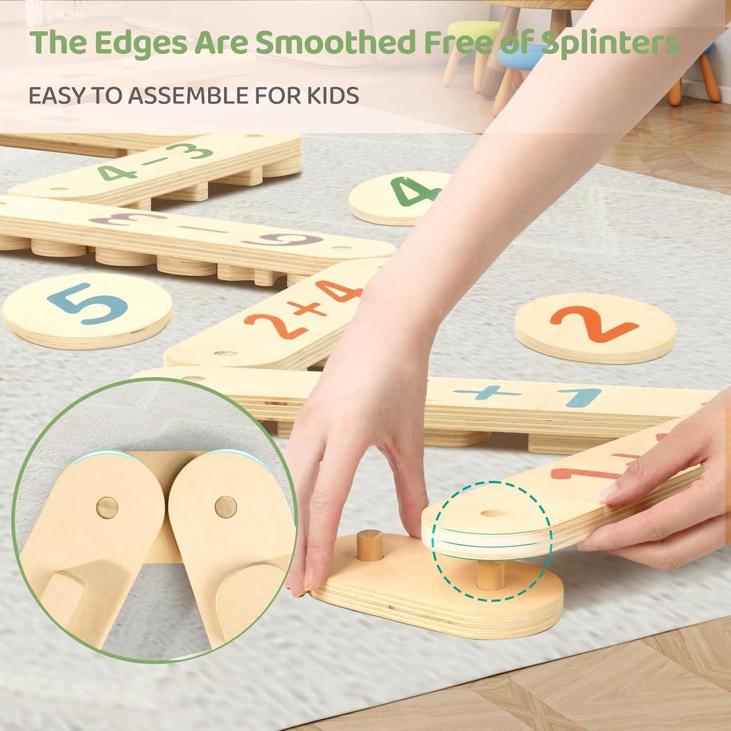 Viga de Equilibrio de Madera COSYLAND 15 PCS para Niños