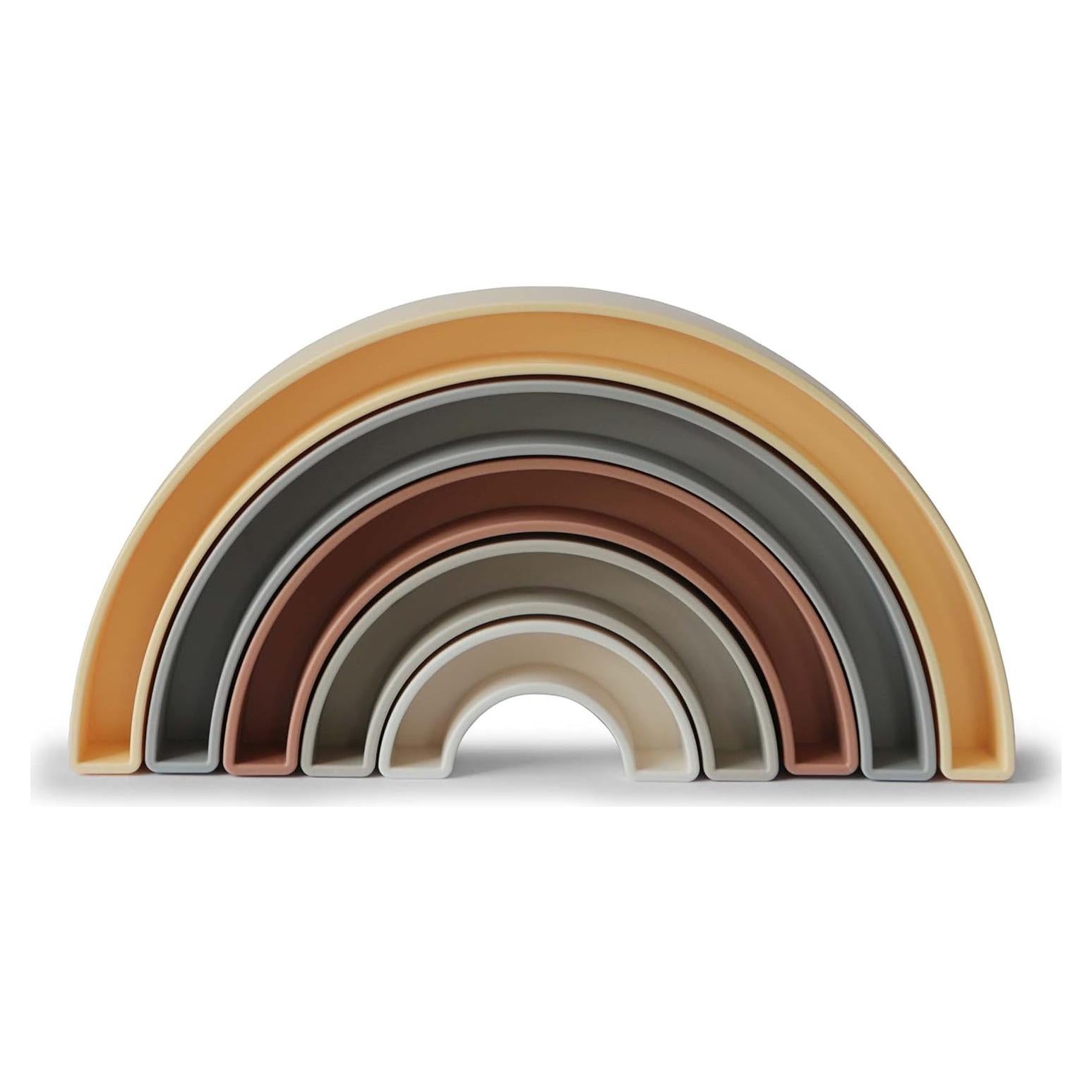 Juguete Apilable Arcoíris Mushie Sol - Hecho en Dinamarca