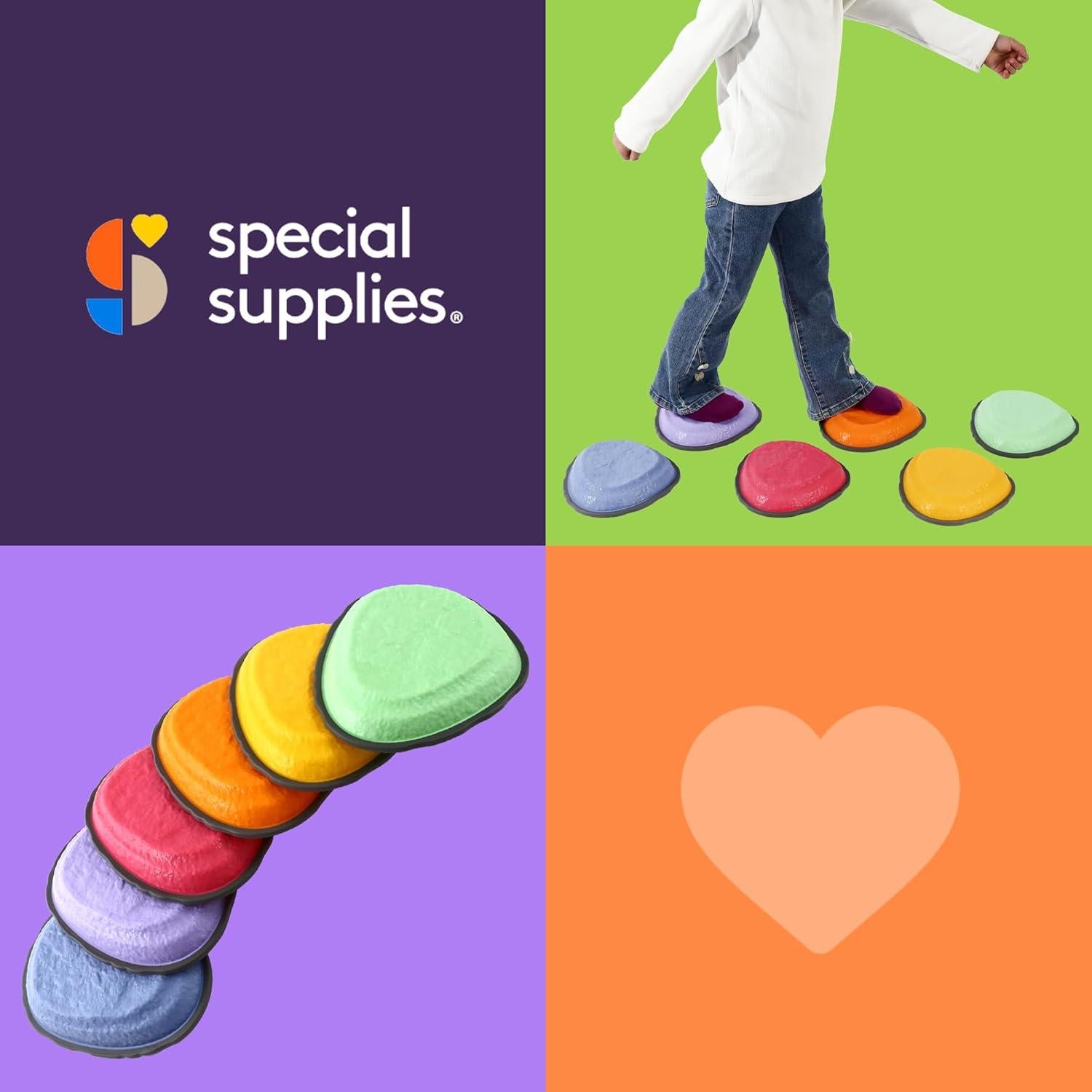 Piedras de Paso Suministros Especiales Multicolor 6 Piezas