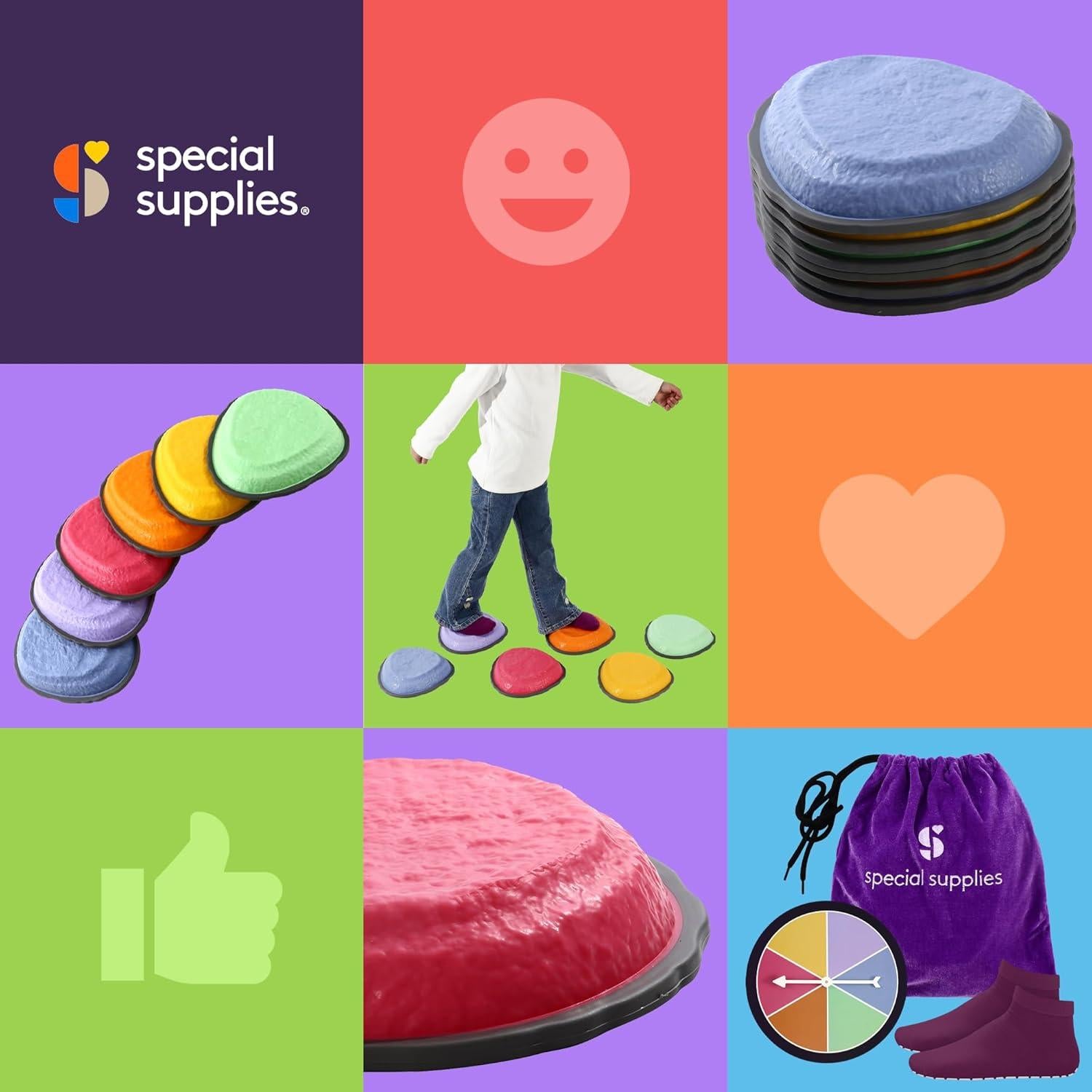 Piedras de Paso Suministros Especiales Multicolor 6 Piezas