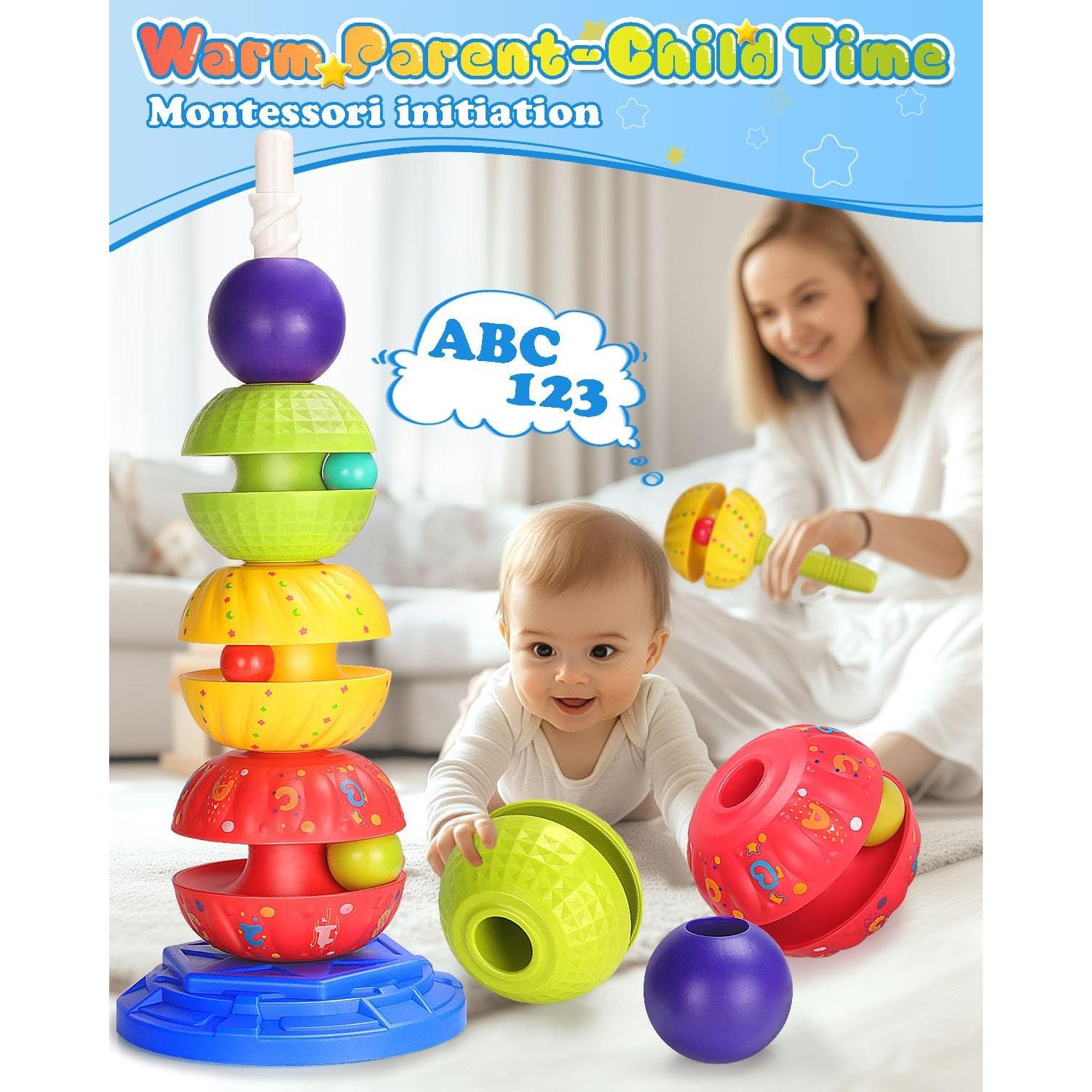 Juguete Apilable Giratorio RSEPD para Bebés 1-3 Años