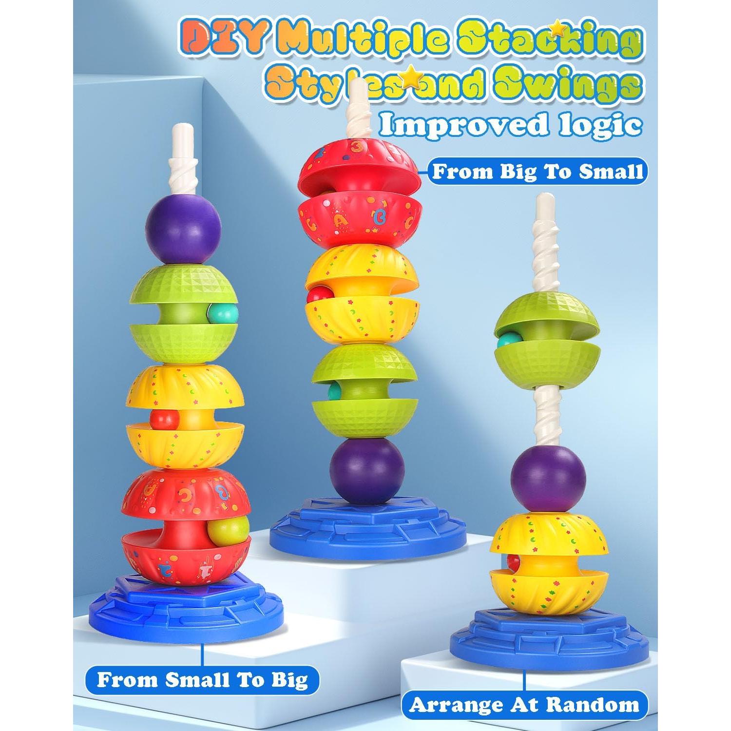 Juguete Apilable Giratorio RSEPD para Bebés 1-3 Años