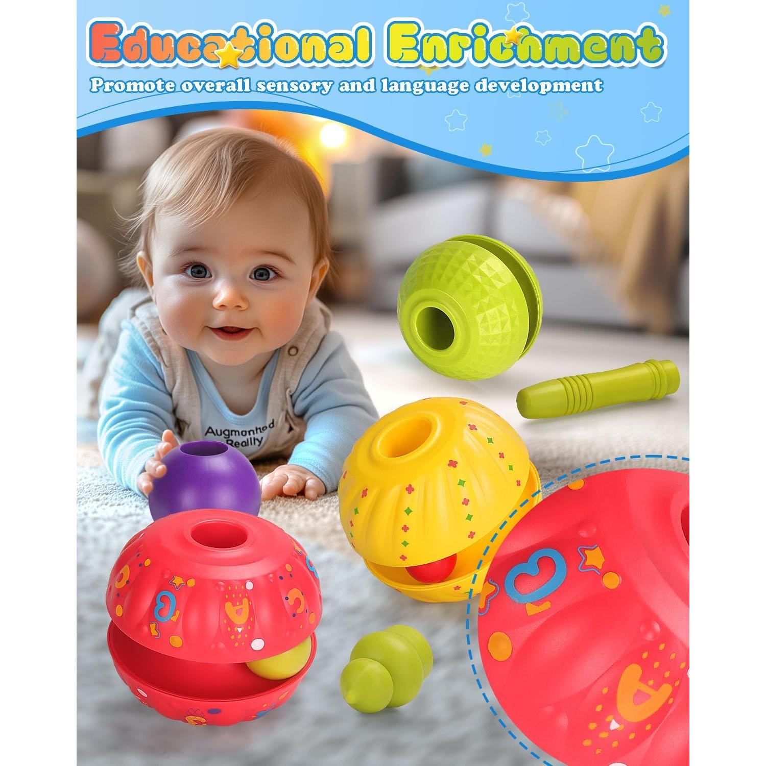 Juguete Apilable Giratorio RSEPD para Bebés 1-3 Años