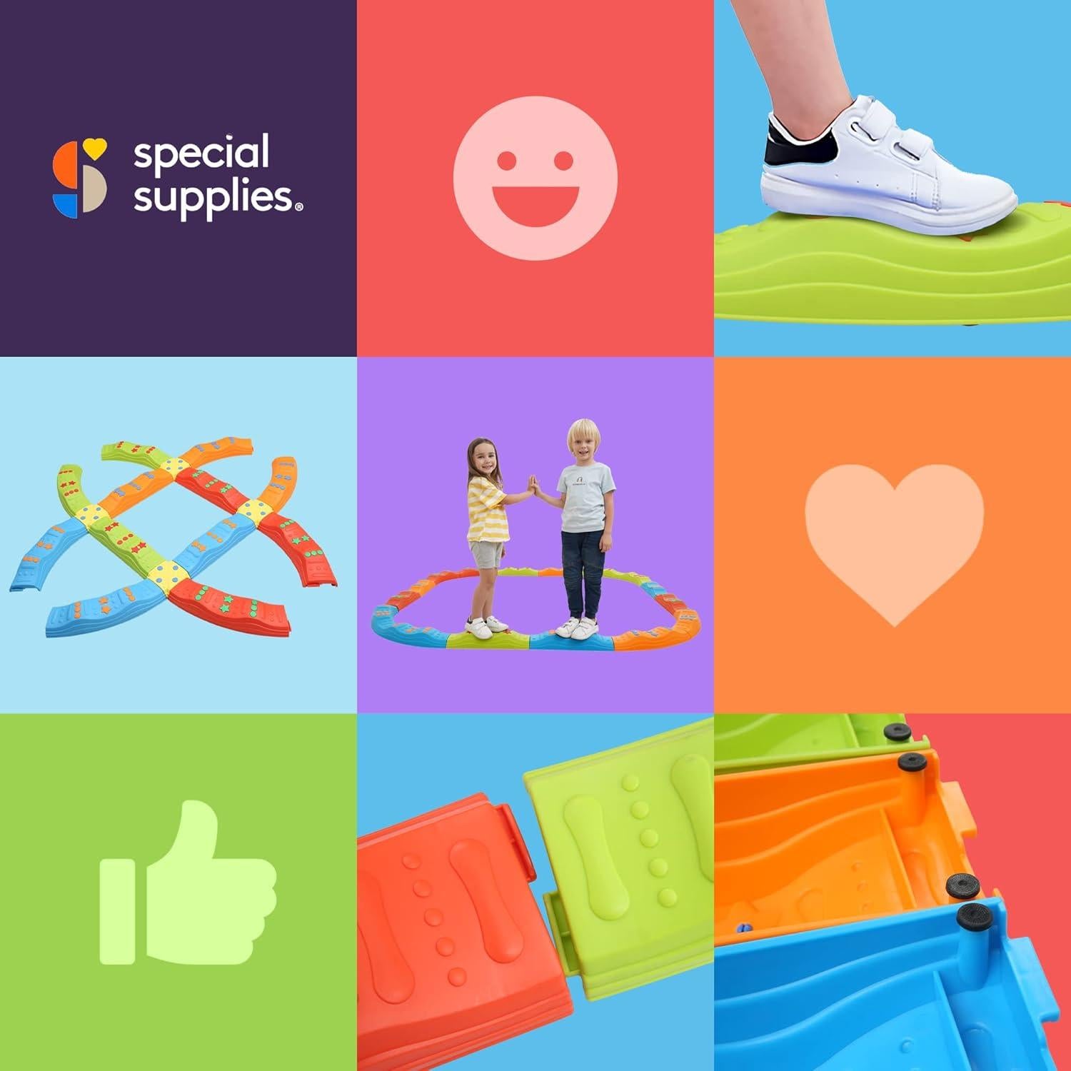 Juego de 20 Piedras de Equilibrio Suministros Especiales - Multicolor