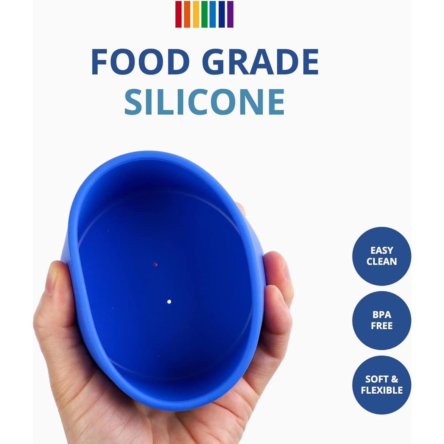 Tazas Apilables de Silicona Blue Ginkgo - 5 Piezas Colores