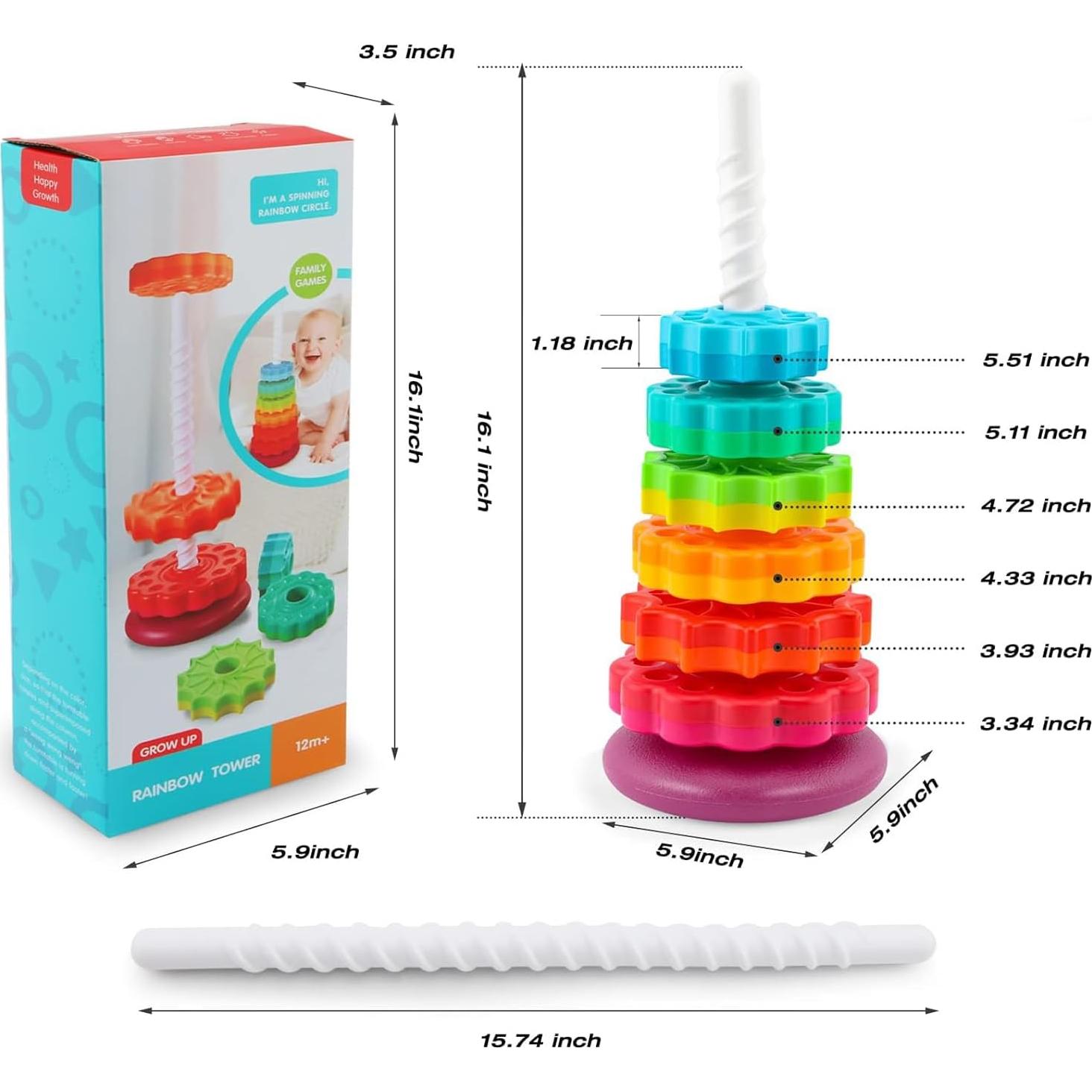 Juguete de Apilamiento Giratorio Eivaai para Bebés 0.57kg