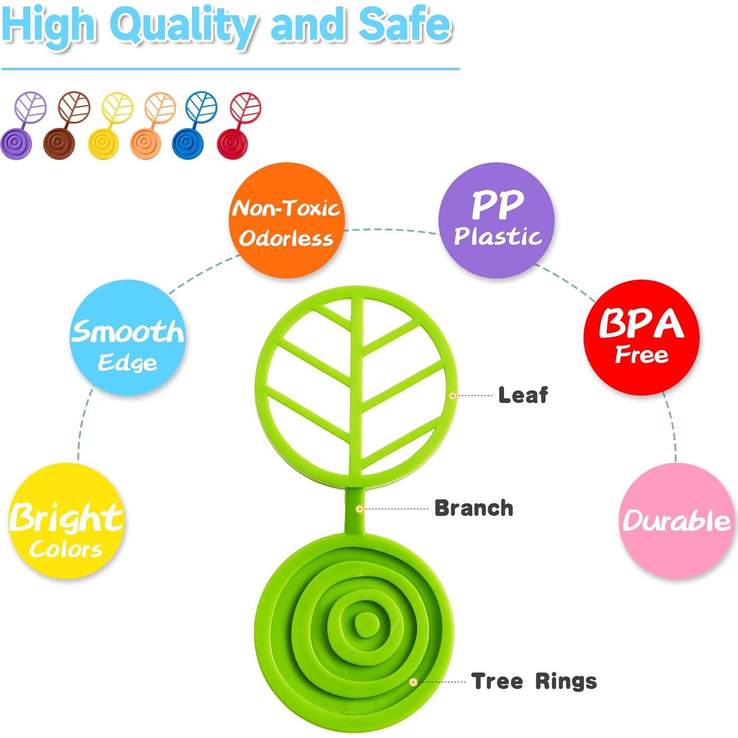 Bloques de Apilamiento Stack-a-Rainbow-Tree 70 Piezas Juguete Educativo