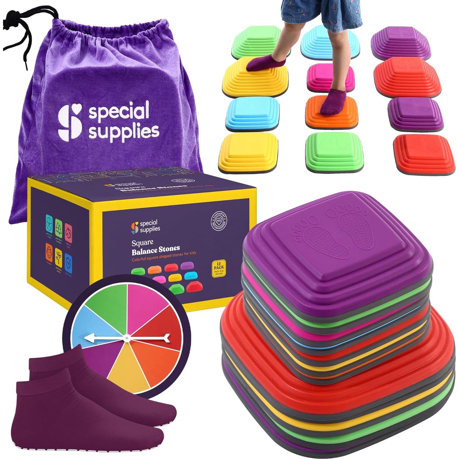 Piedras de Equilibrio Suministros Especiales Multicolor 12 Piezas