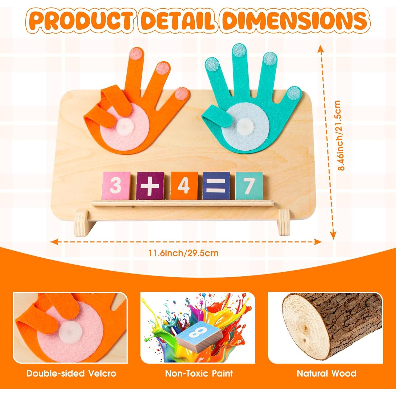 Juguete de Aprendizaje Montessori de Números de Madera - 13 Bloques