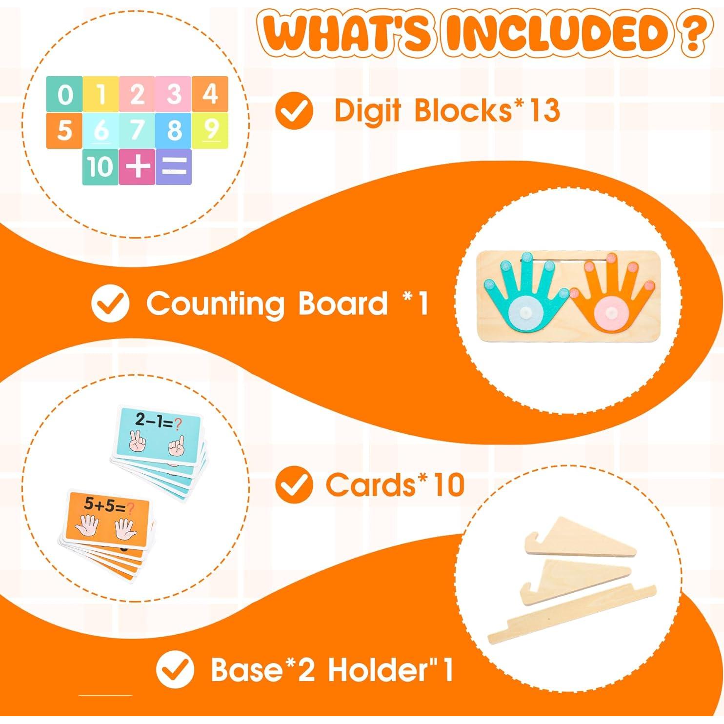 Juguete de Aprendizaje Montessori de Números de Madera - 13 Bloques