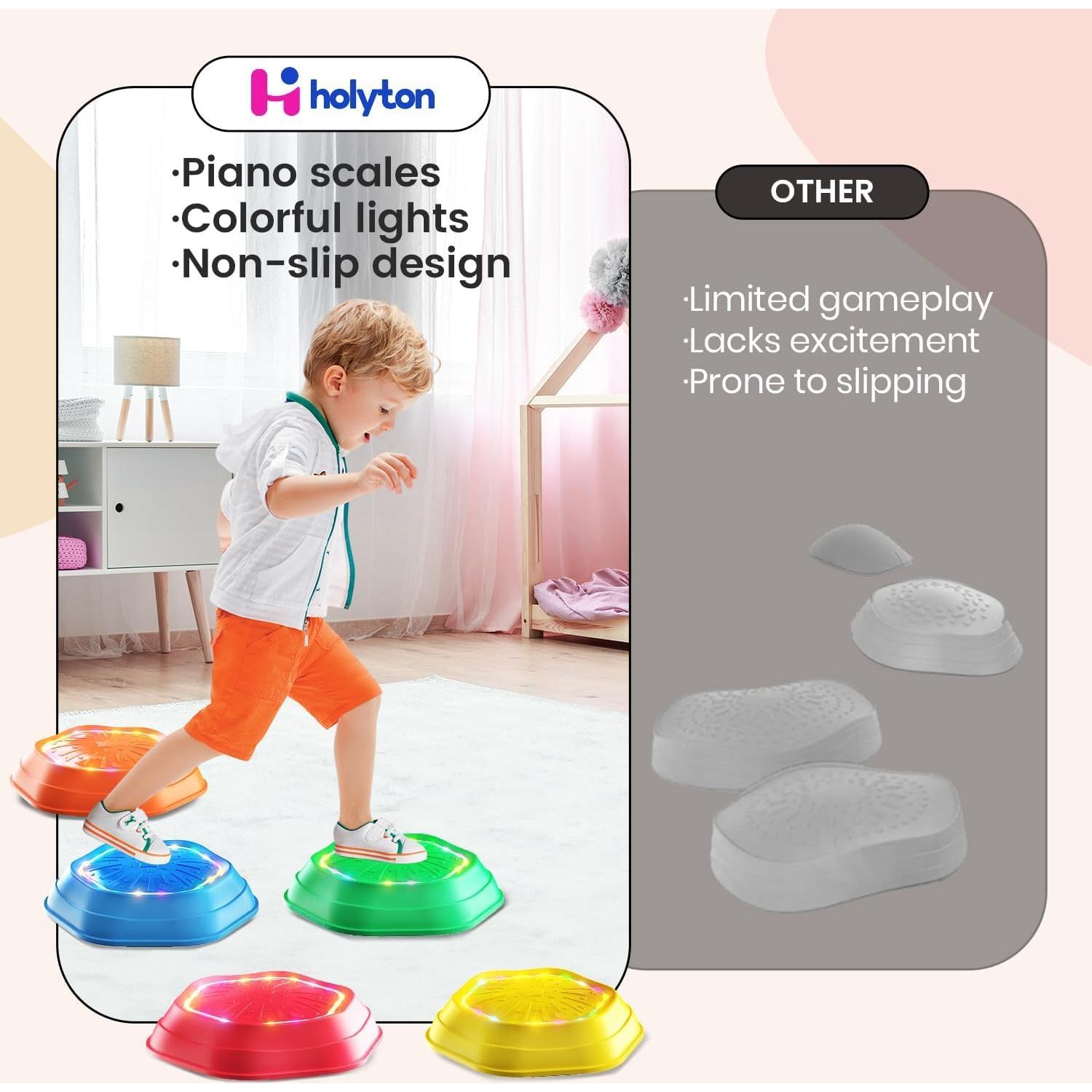 Piedras de Paso Iluminadas Holyton - Juguetes Sensoriales para Niños