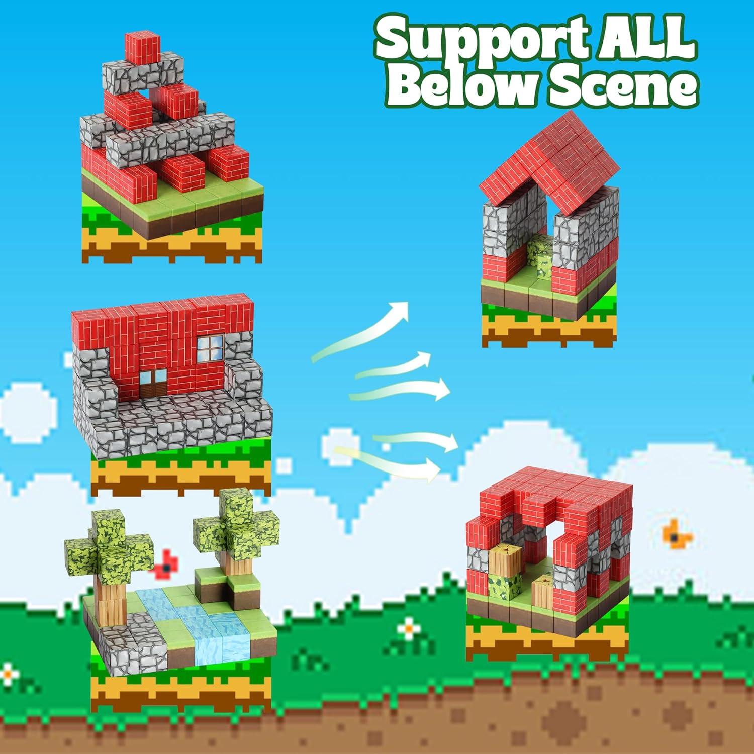 176 Piezas Bloques Magnéticos DUSH PACE para Niños 3+ Años