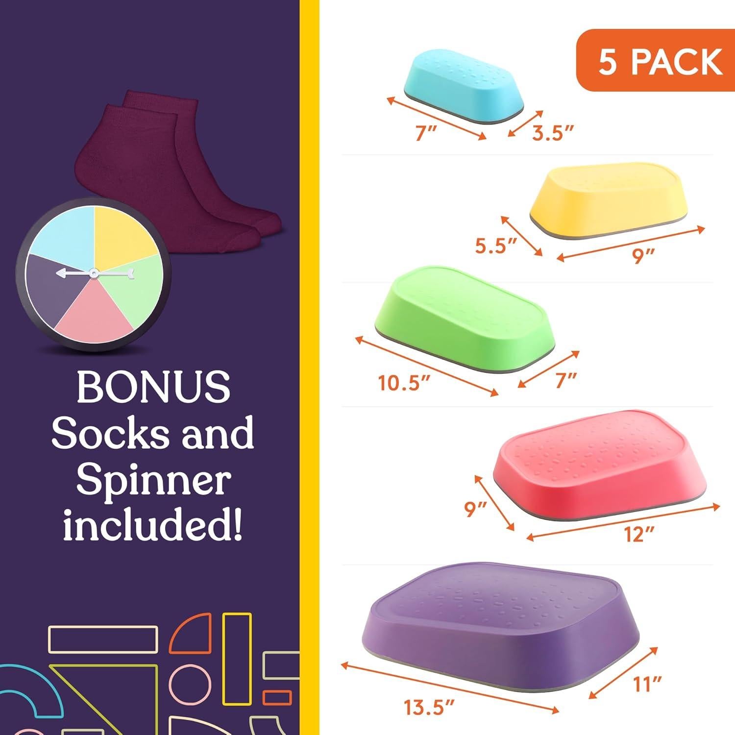 Juego de 5 Piedras de Equilibrio Suministros Especiales Arcoíris