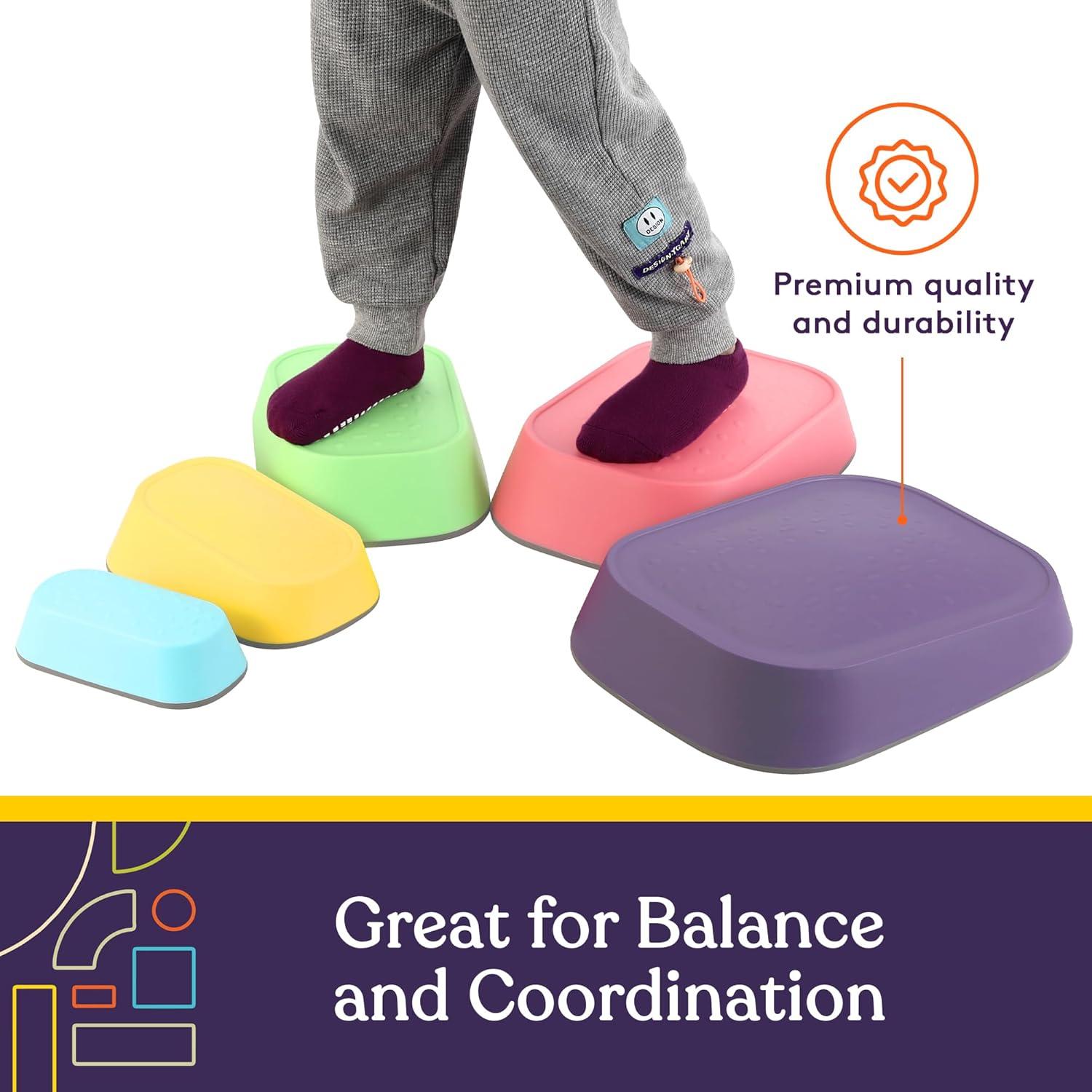 Juego de 5 Piedras de Equilibrio Suministros Especiales Arcoíris