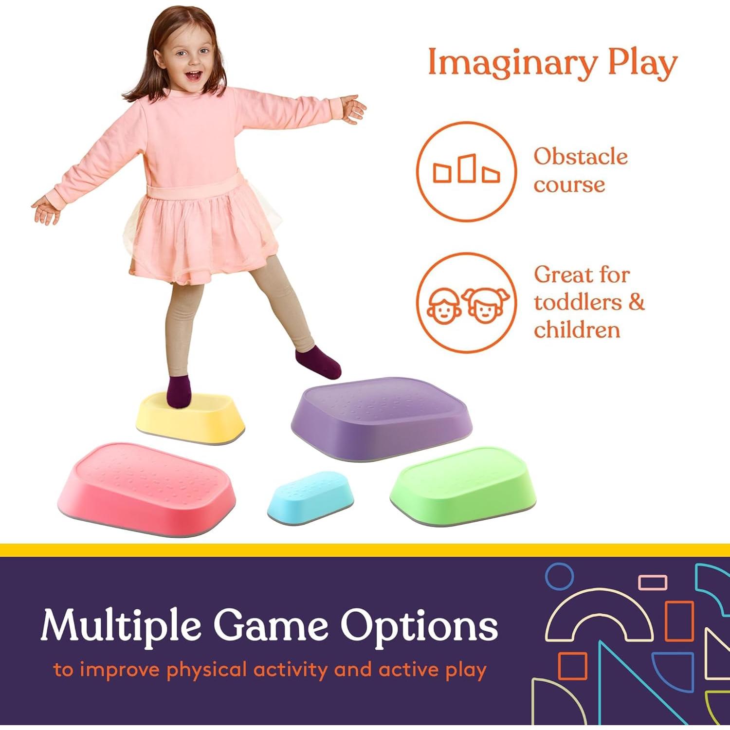 Juego de 5 Piedras de Equilibrio Suministros Especiales Arcoíris