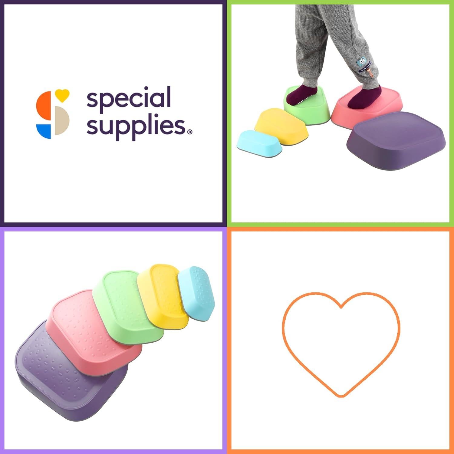 Juego de 5 Piedras de Equilibrio Suministros Especiales Arcoíris