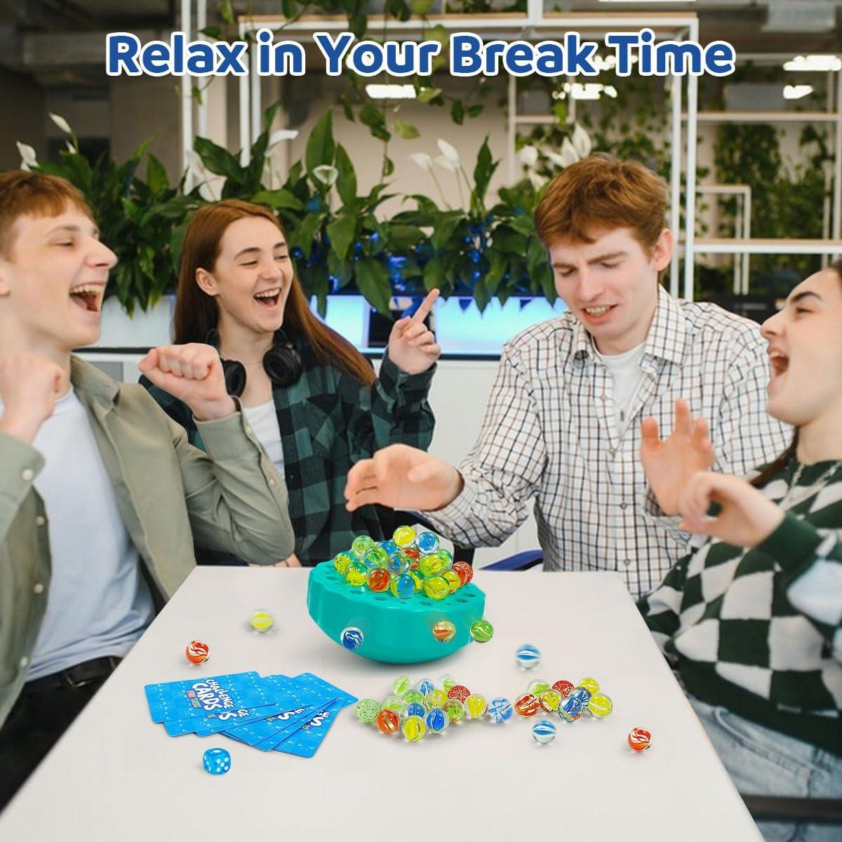 Juego de Equilibrio de Canicas Meemazi - 60 Canicas Coloridas