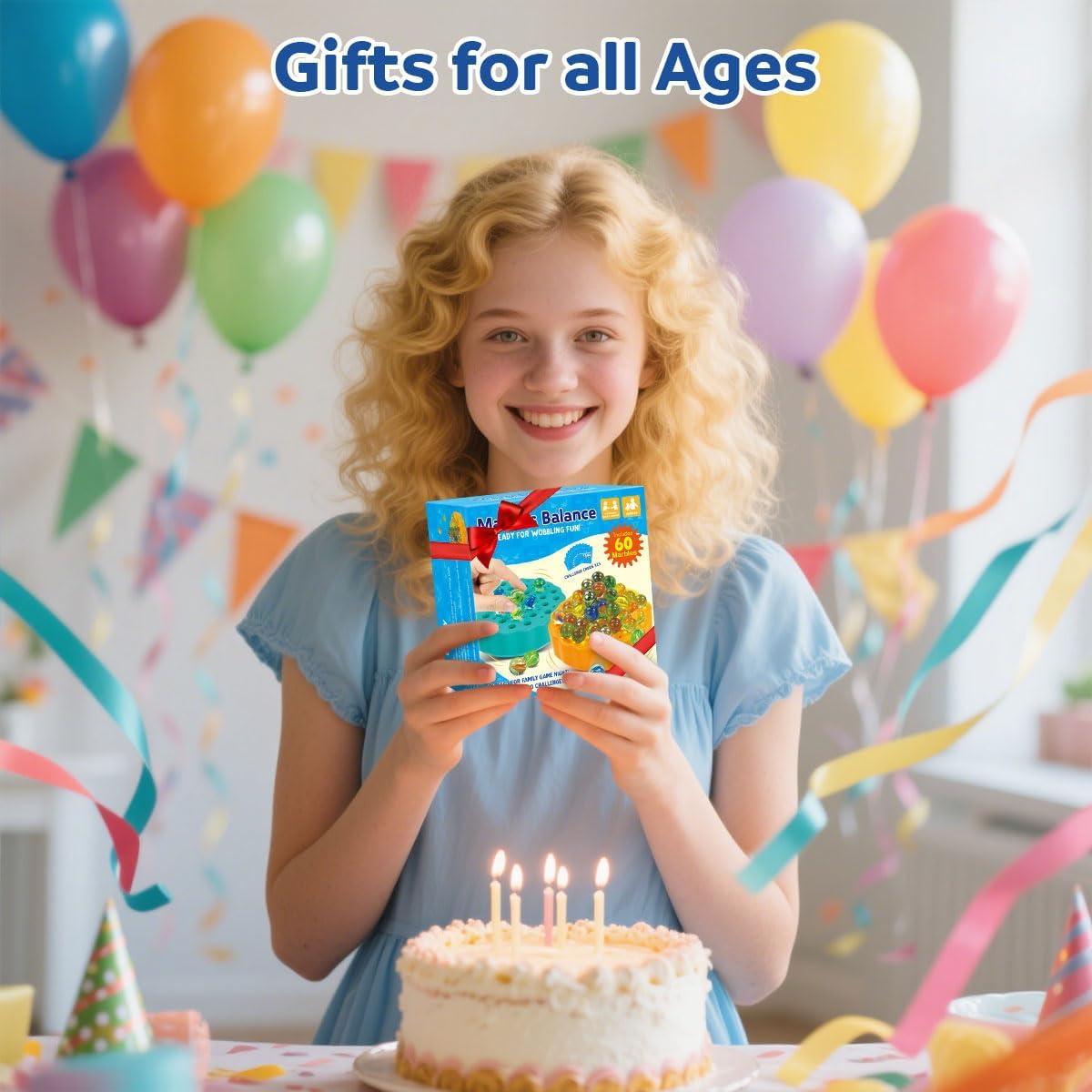 Juego de Equilibrio de Canicas Meemazi - 60 Canicas Coloridas