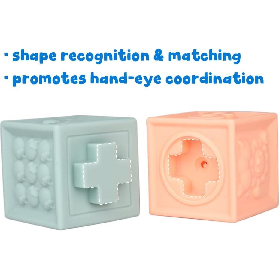 Bloques de Apilamiento Suaves Litand para Bebés - Juguetes Montessori 12 PCS