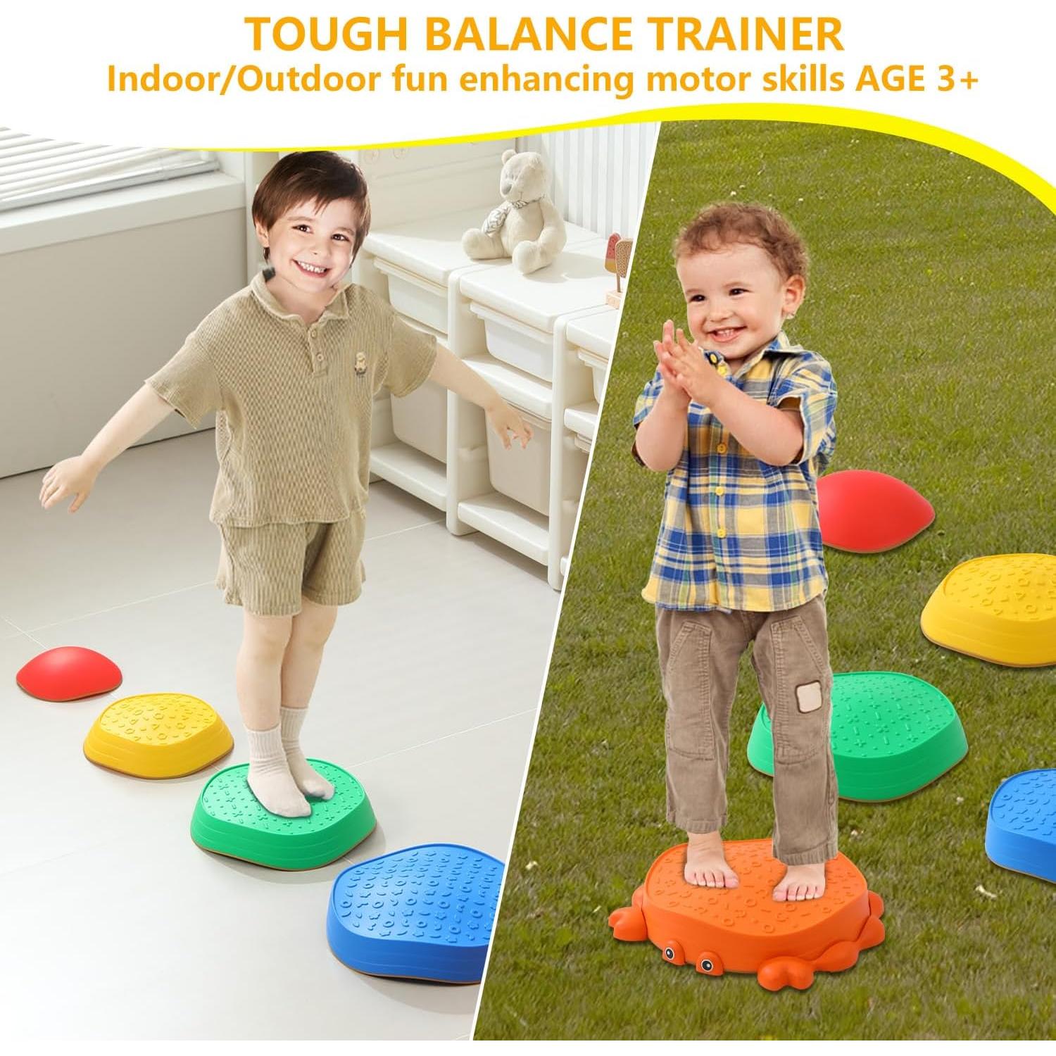 Piedras de Equilibrio UBRAVOO Antideslizantes para Niños 5 Pcs