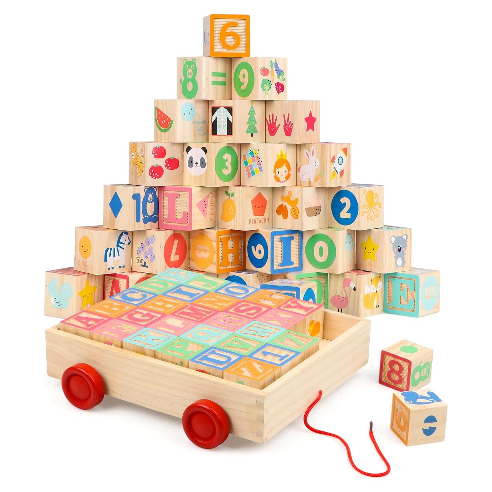 Bloques de Construcción de Madera Joqutoys 30 Piezas ABC