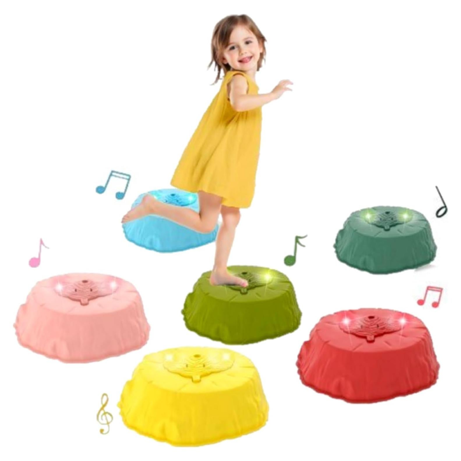 Piedras de Paso Iluminadas Leapio 6 Pcs Antideslizantes