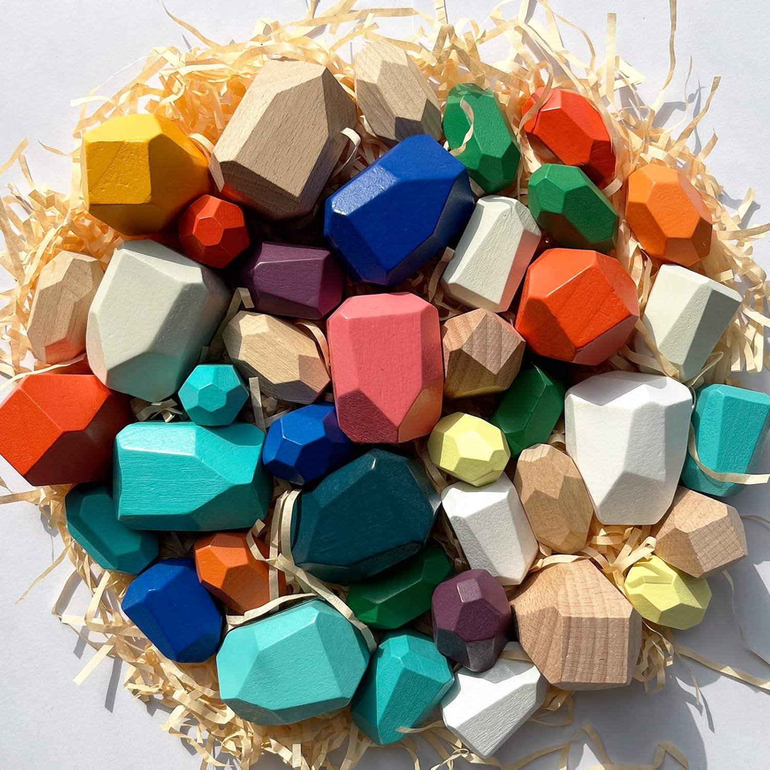 Bloques de Apilamiento Educativos Frontoytall 40 Piezas Madera