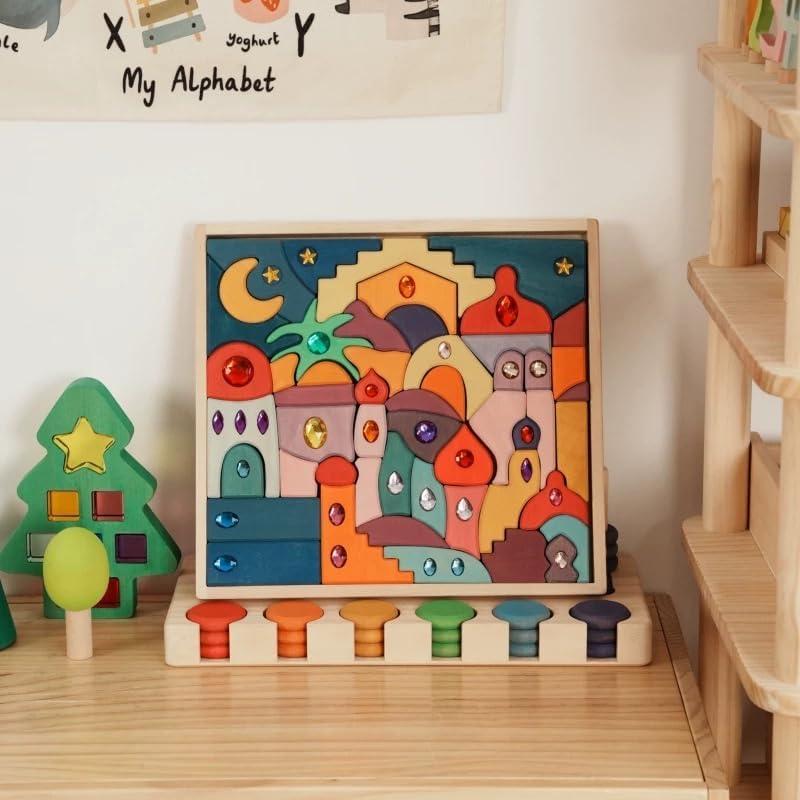 52PCS Bloques de Gemas de Madera KOAICS Playa Lunar 1.30kg