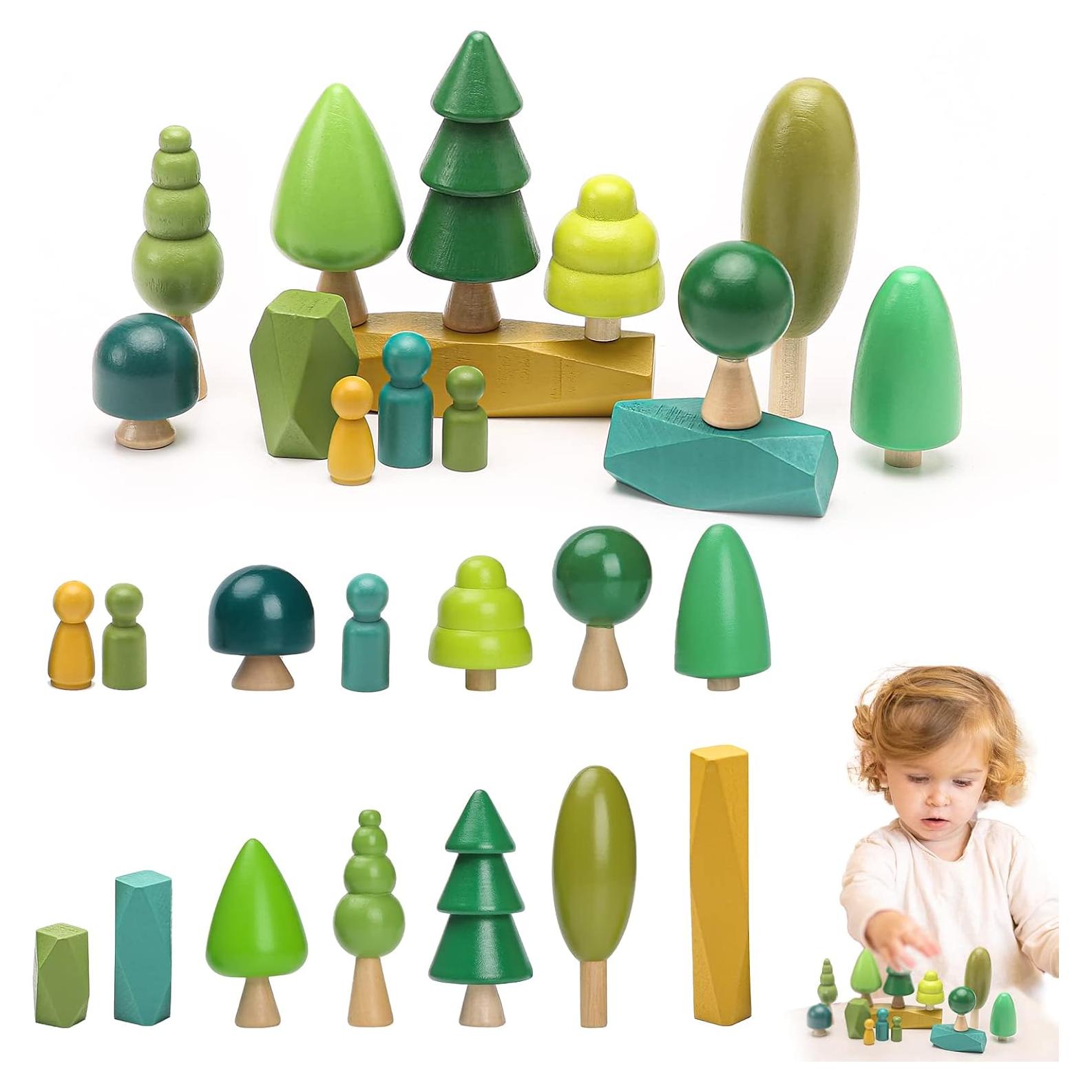 Juego de Juguetes Montessori Macabaka - 14 Piezas de Madera
