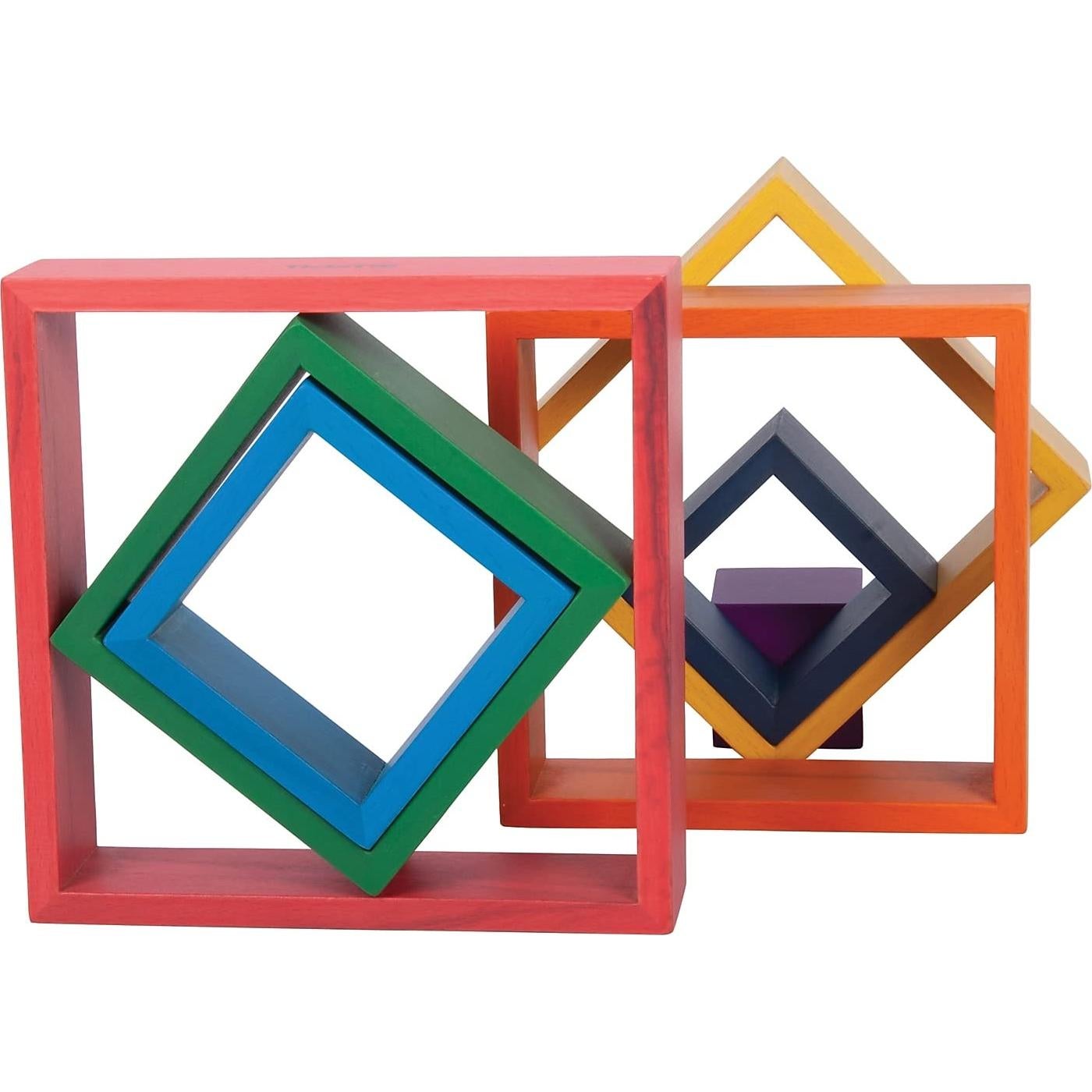 Bloques Apilables Arcoíris TickiT 73416 - Madera Natural 6 Piezas