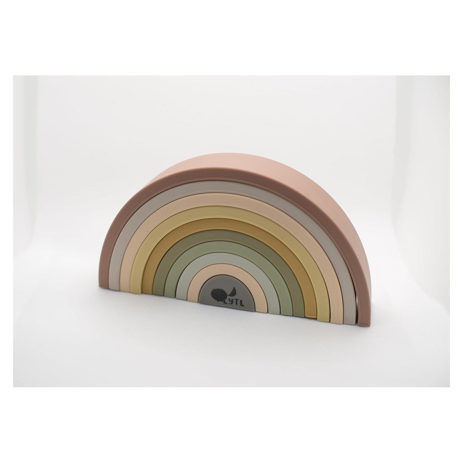 Juguete Apilable Arcoíris Lytl - Silicona Montessori 10 Piezas