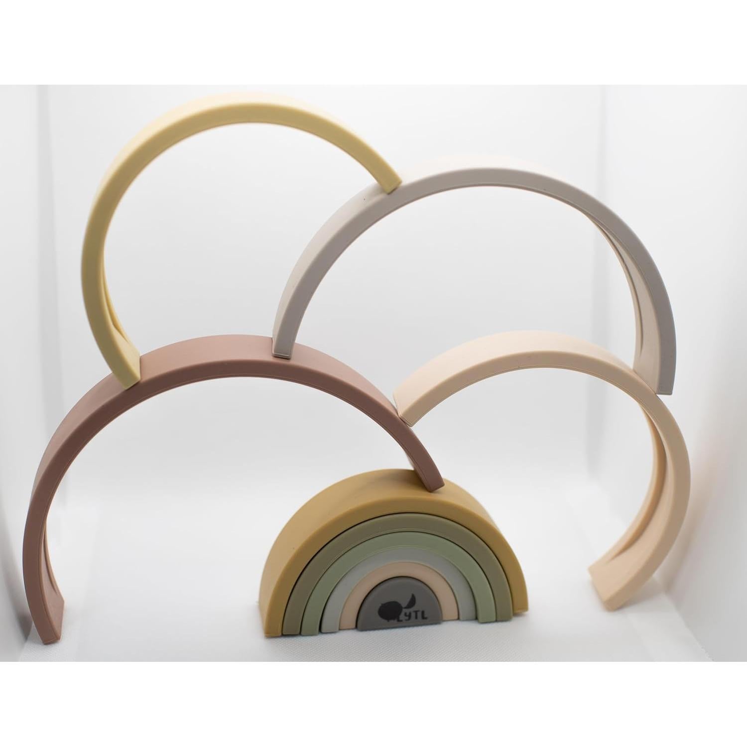 Juguete Apilable Arcoíris Lytl - Silicona Montessori 10 Piezas