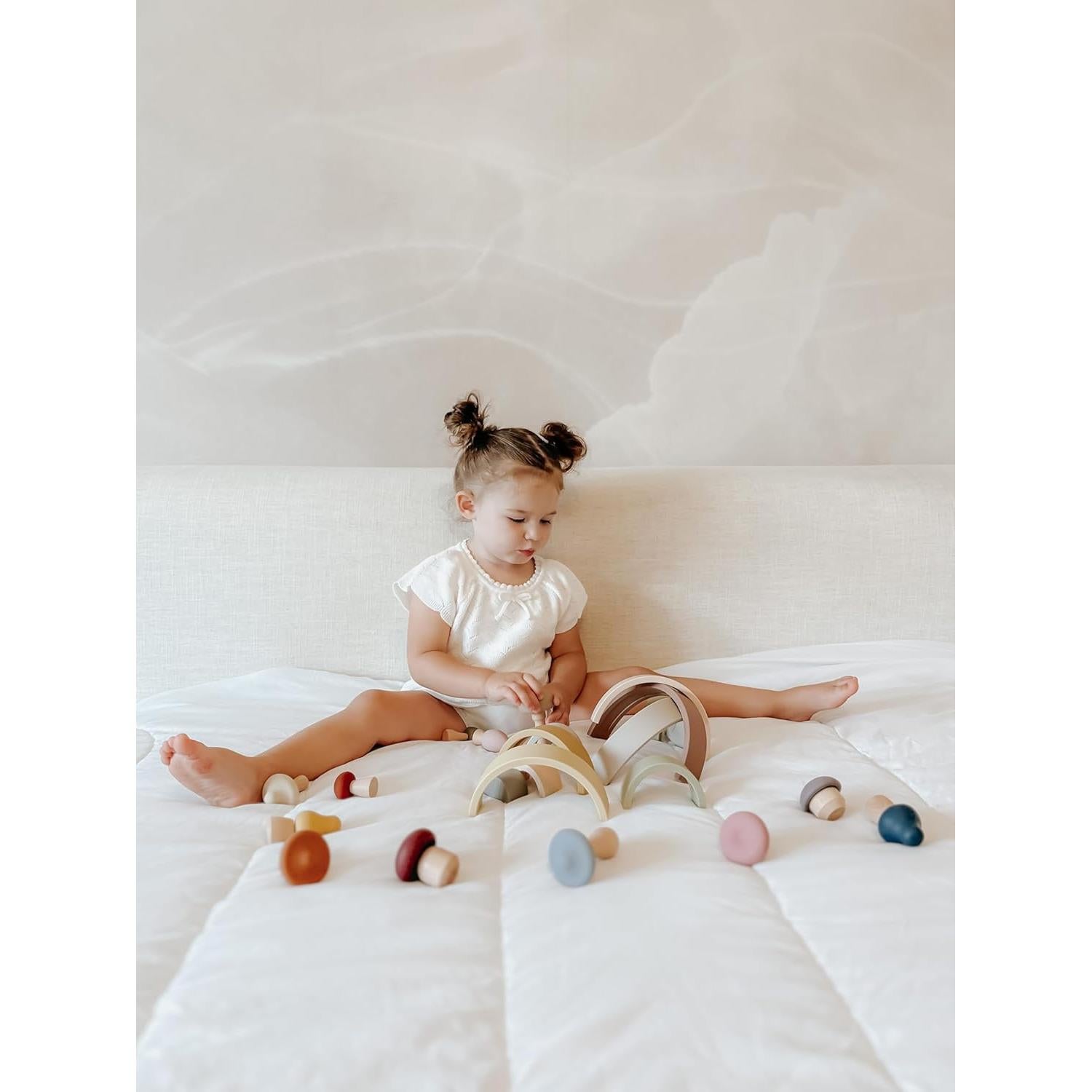 Juguete Apilable Arcoíris Lytl - Silicona Montessori 10 Piezas