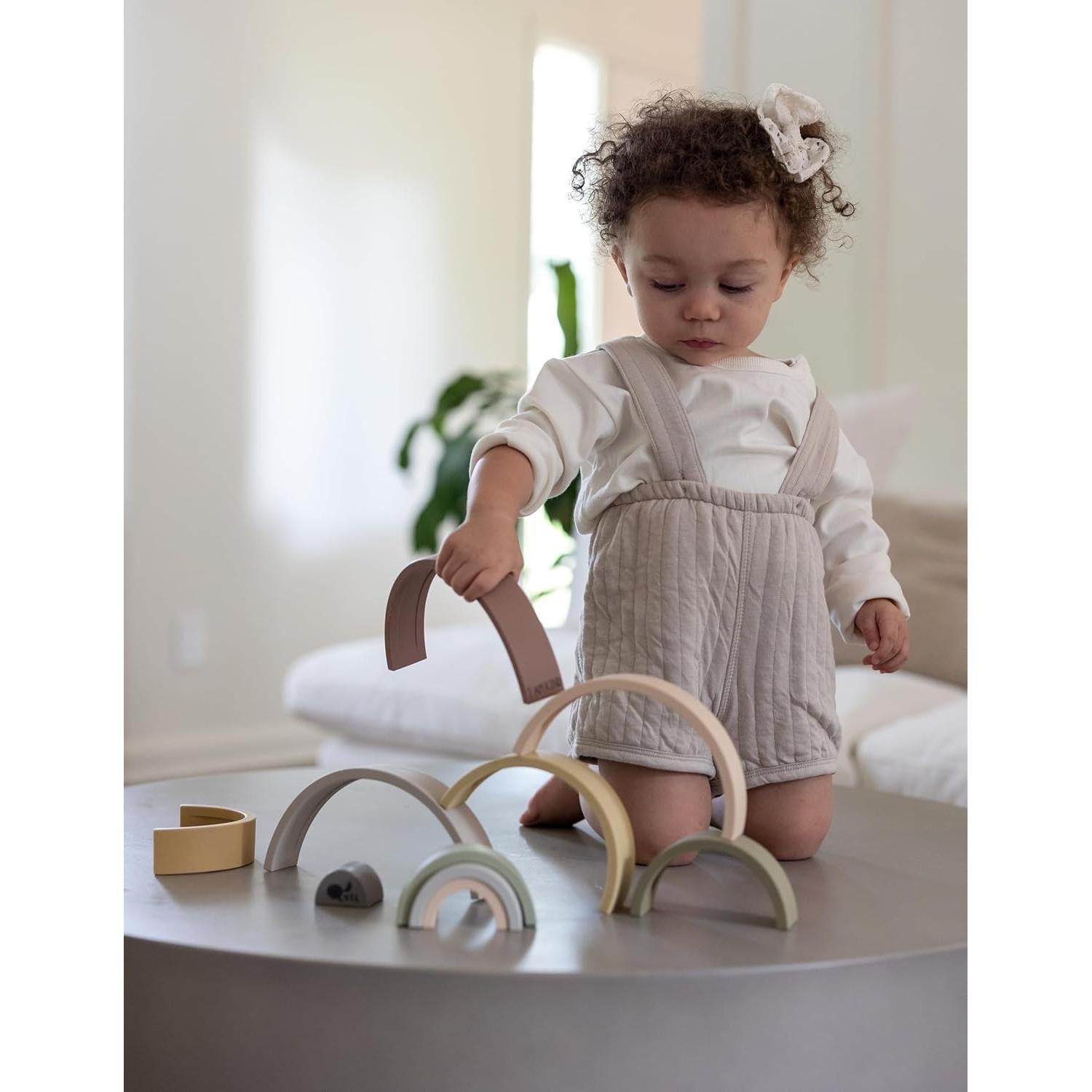 Juguete Apilable Arcoíris Lytl - Silicona Montessori 10 Piezas