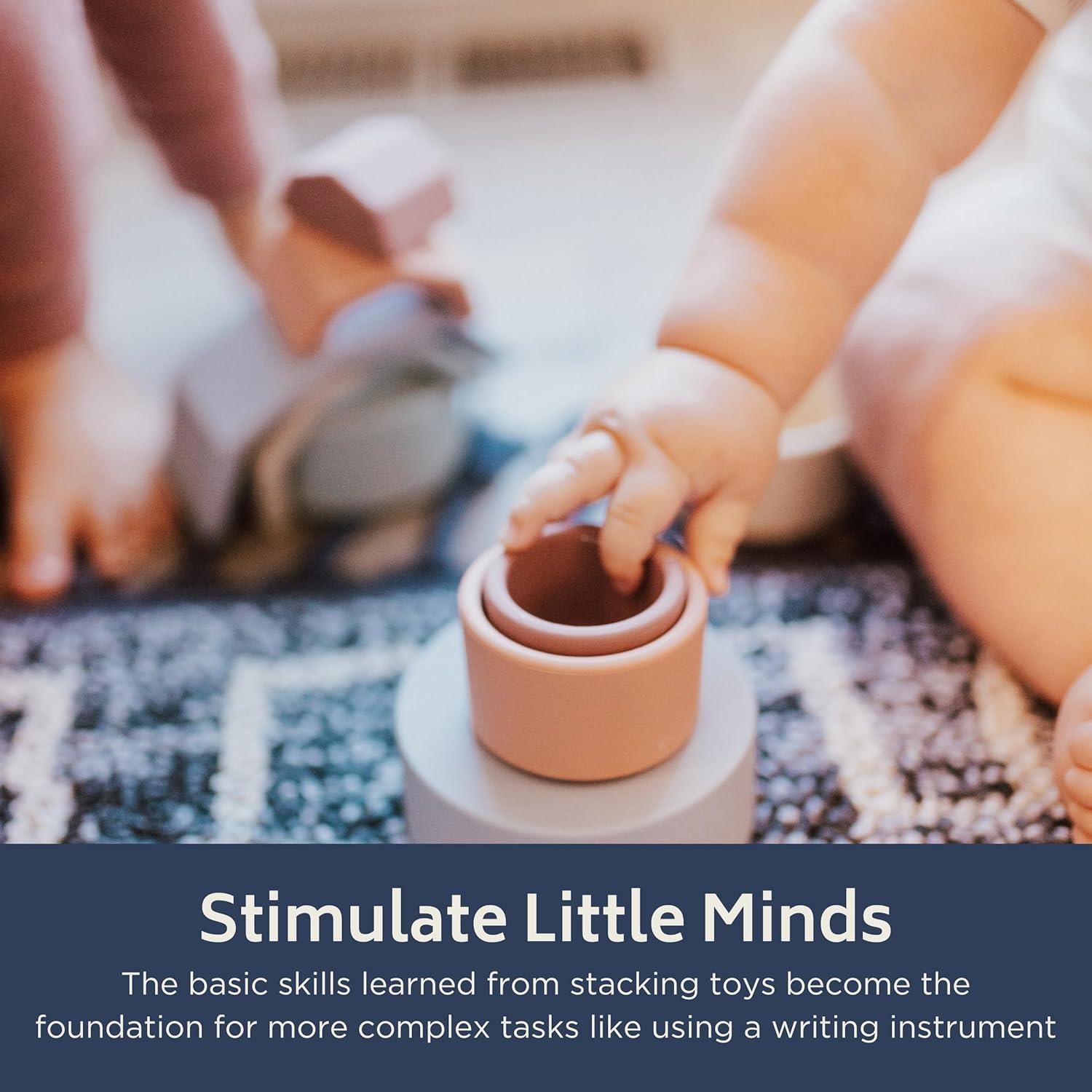 Tazas Apilables Arcoíris Babeehive Goods | Juguete Educativo