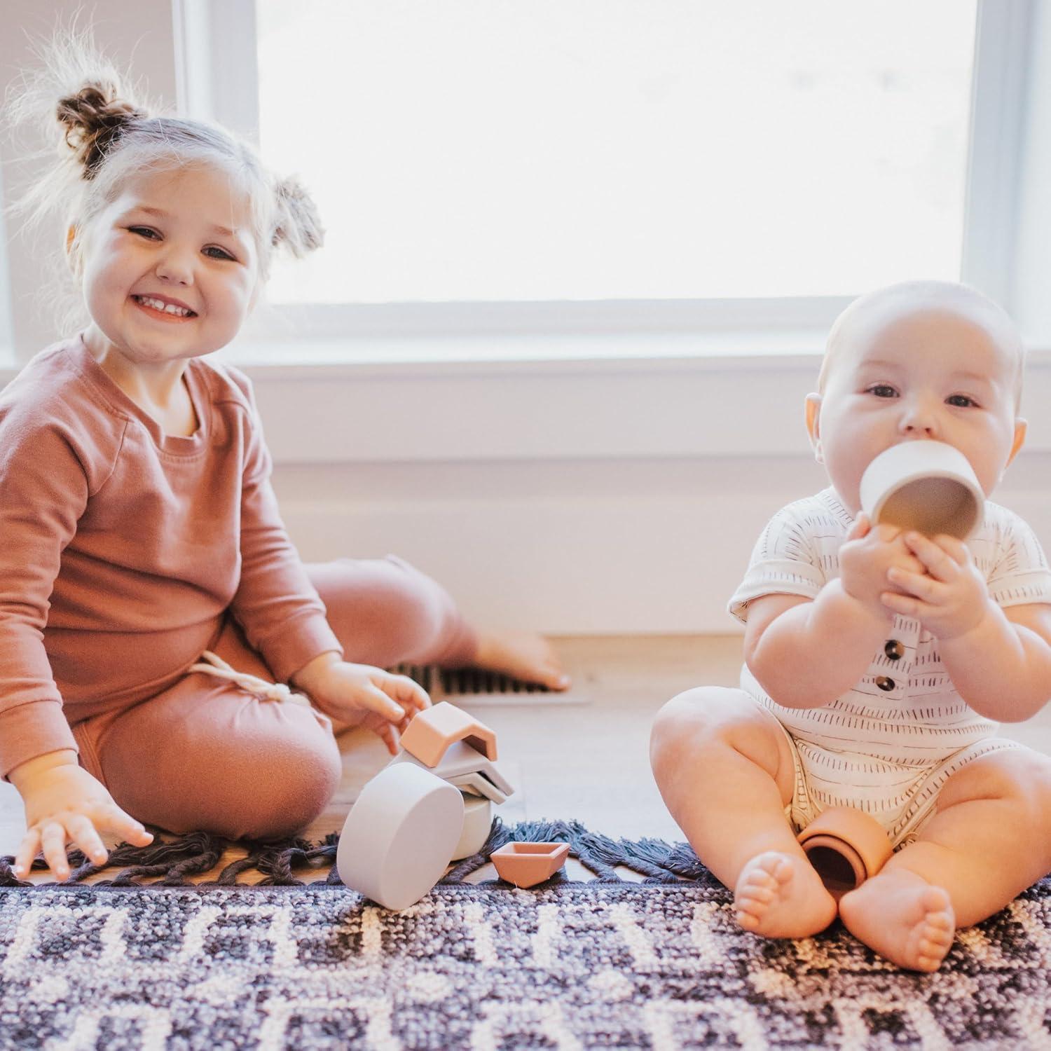 Tazas Apilables Arcoíris Babeehive Goods | Juguete Educativo