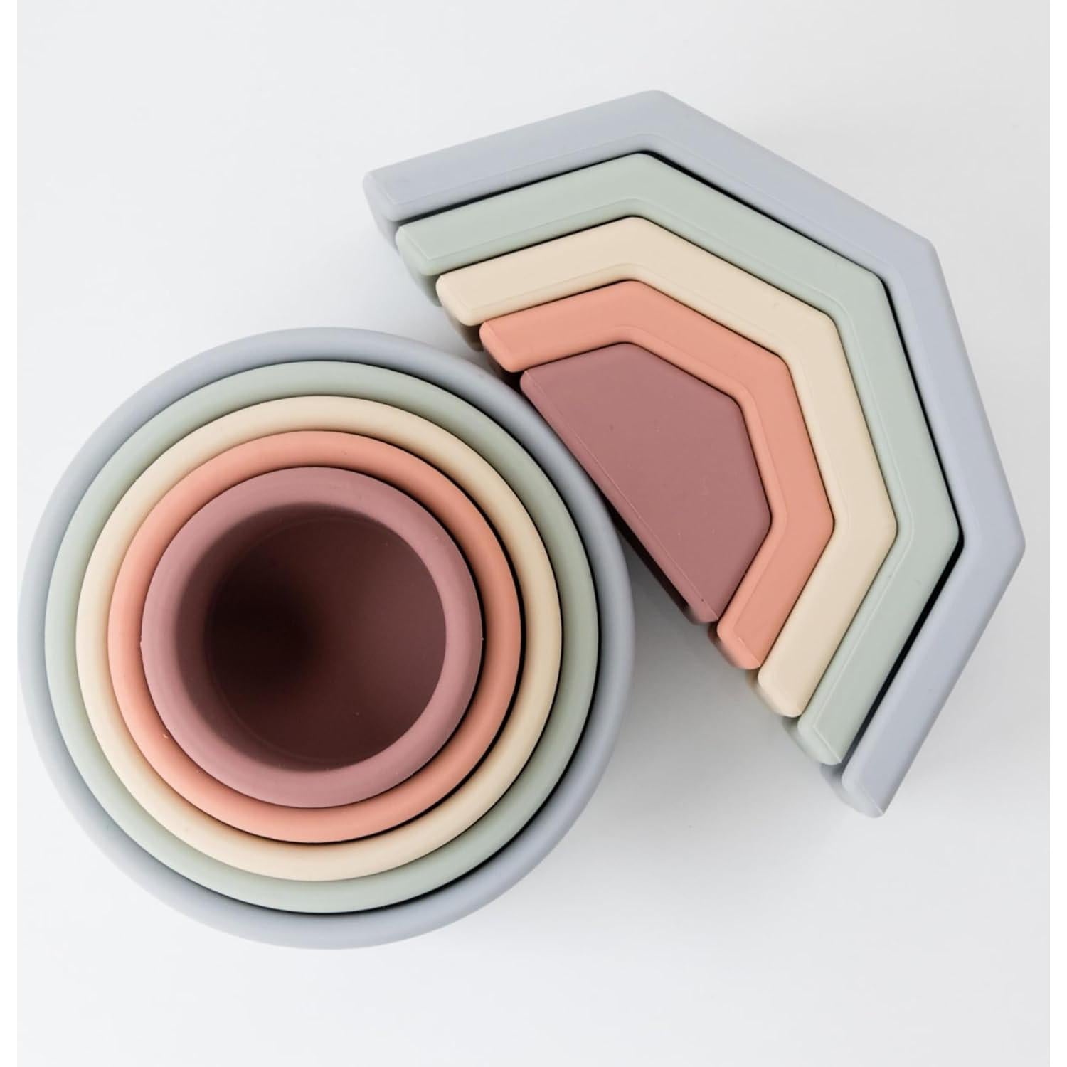 Tazas Apilables Arcoíris Babeehive Goods | Juguete Educativo