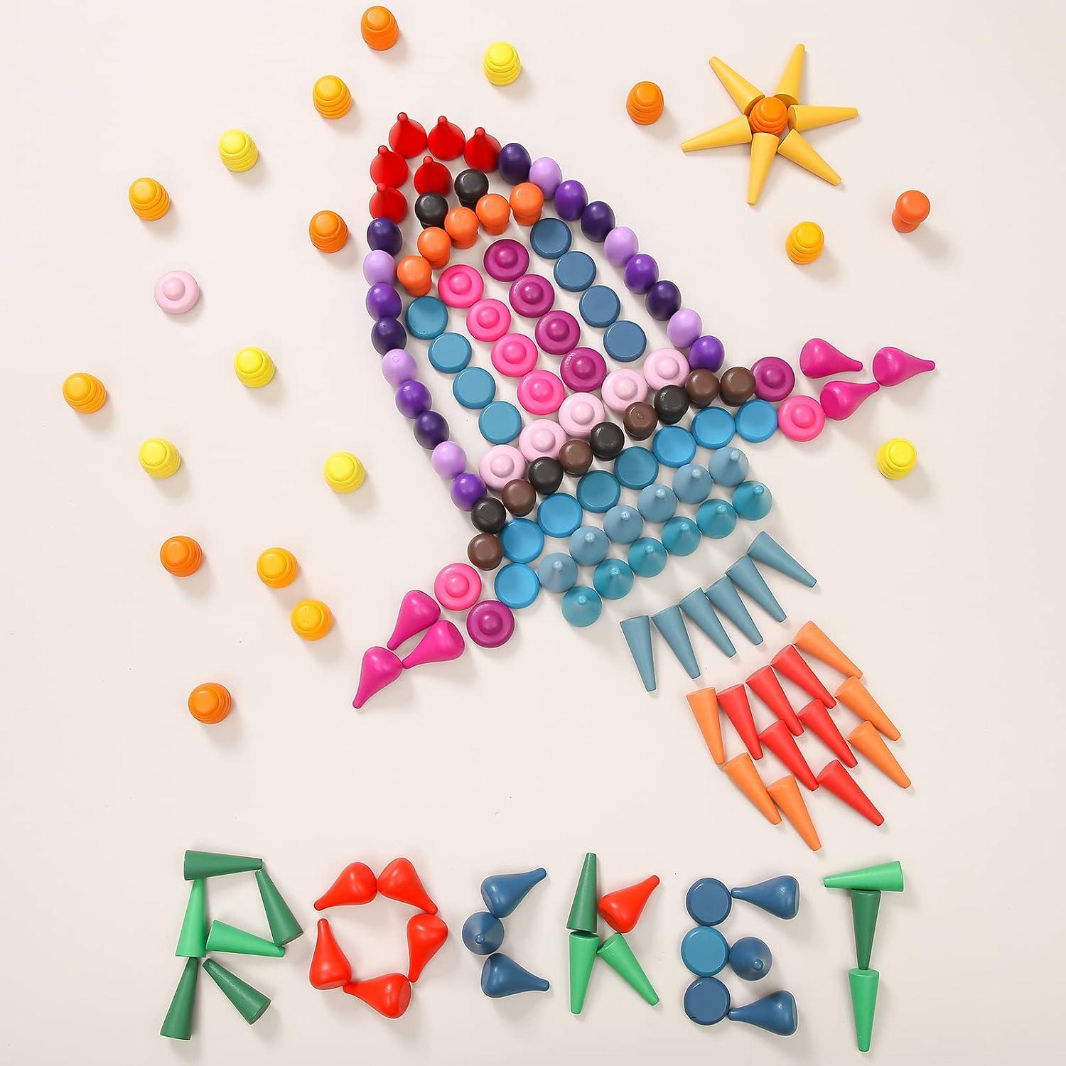 Juguete de Apilamiento Arcoíris Promise Babe 162 Piezas Montessori