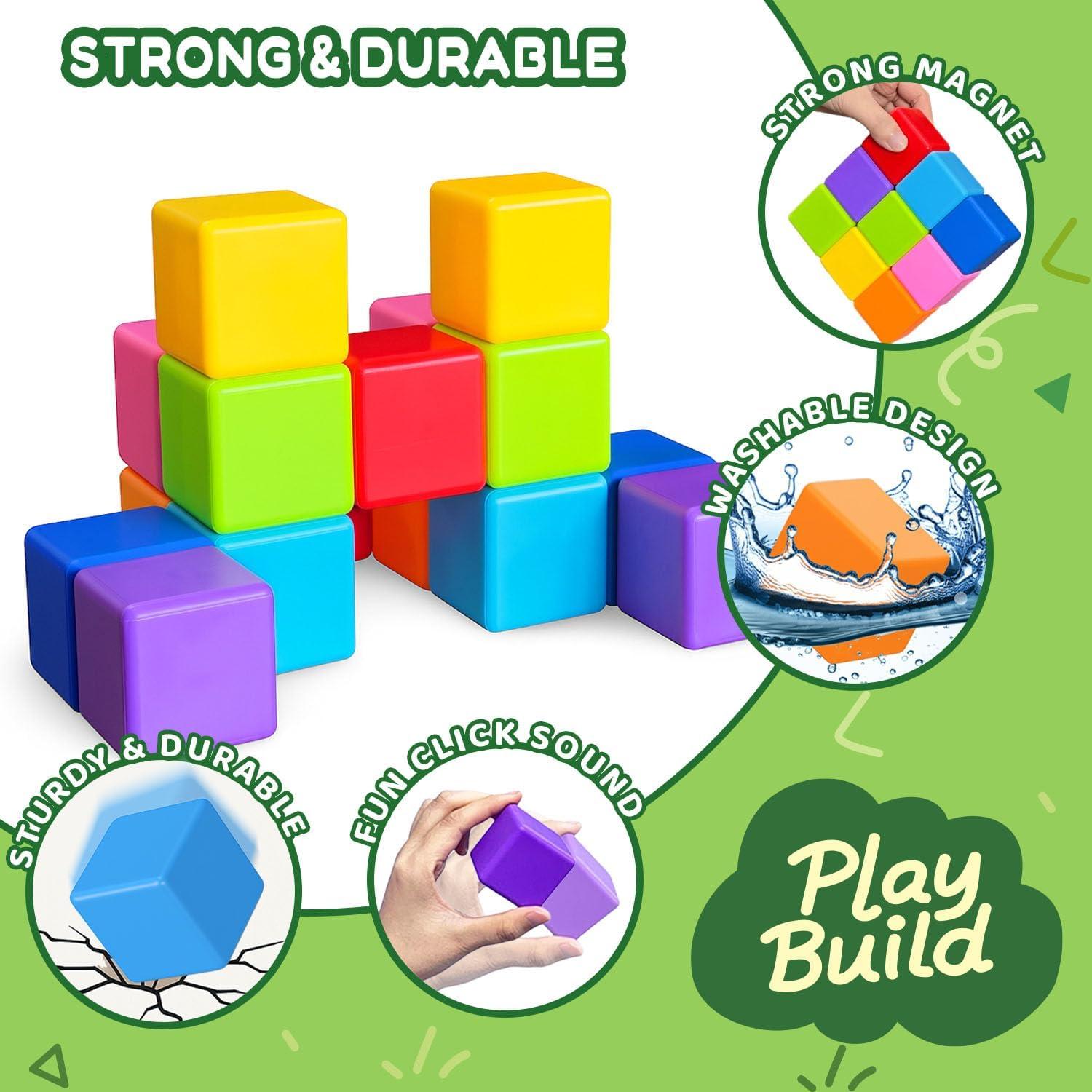 Bloques Magnéticos Grandes Pairez Toys 16PCS 4.2 cm 8 Colores