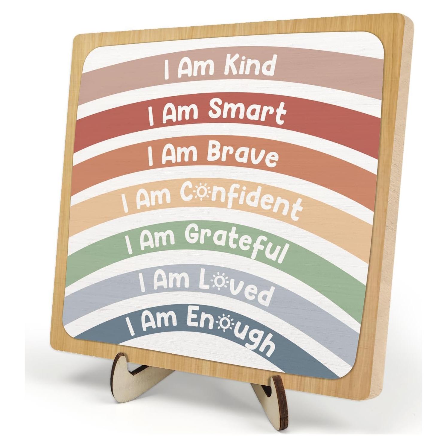 Letrero de Madera Inspiracional DMADNF 15x15 cm - Soy Amable