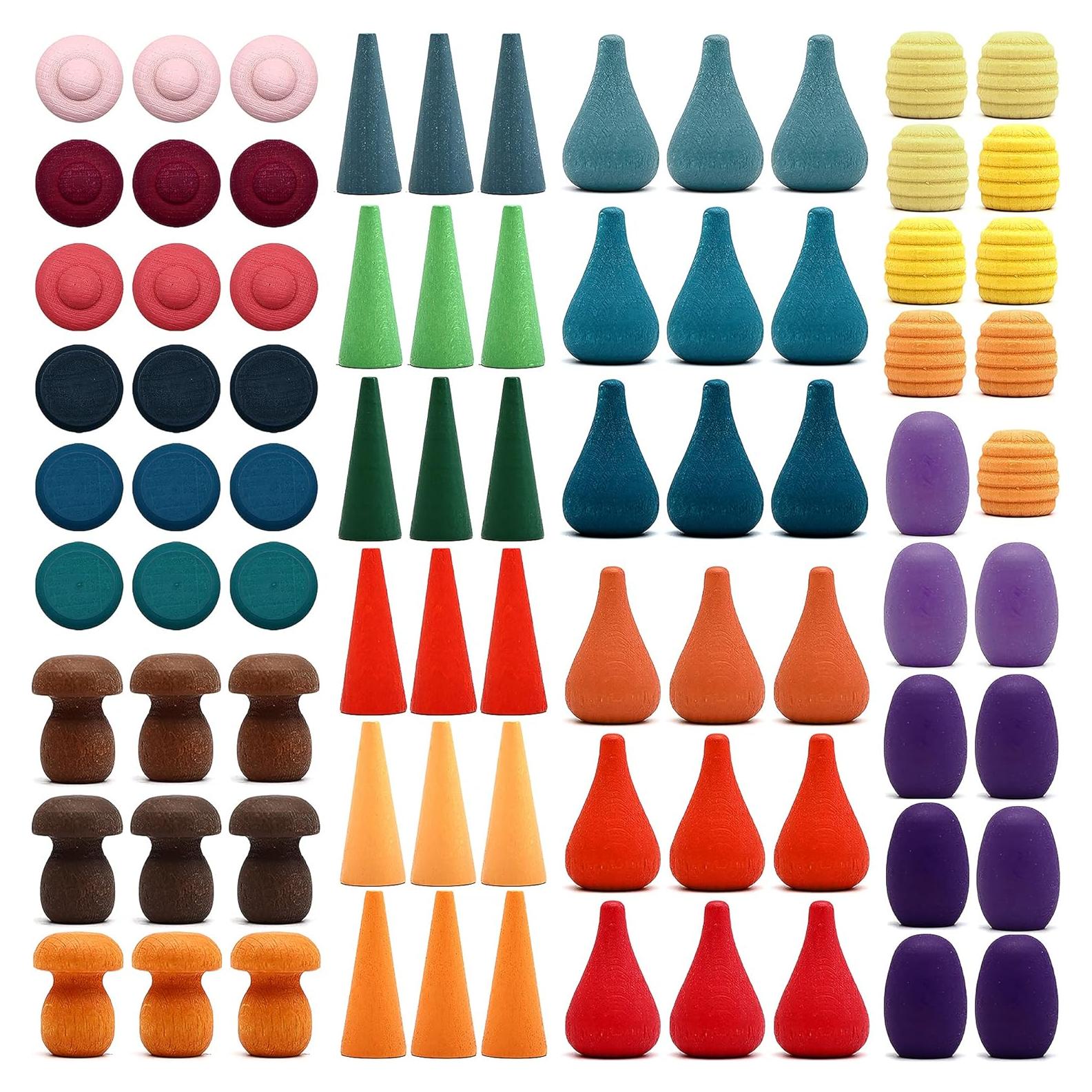 Conjunto de Juguetes Sensoriales de Madera Candywood 81 Piezas