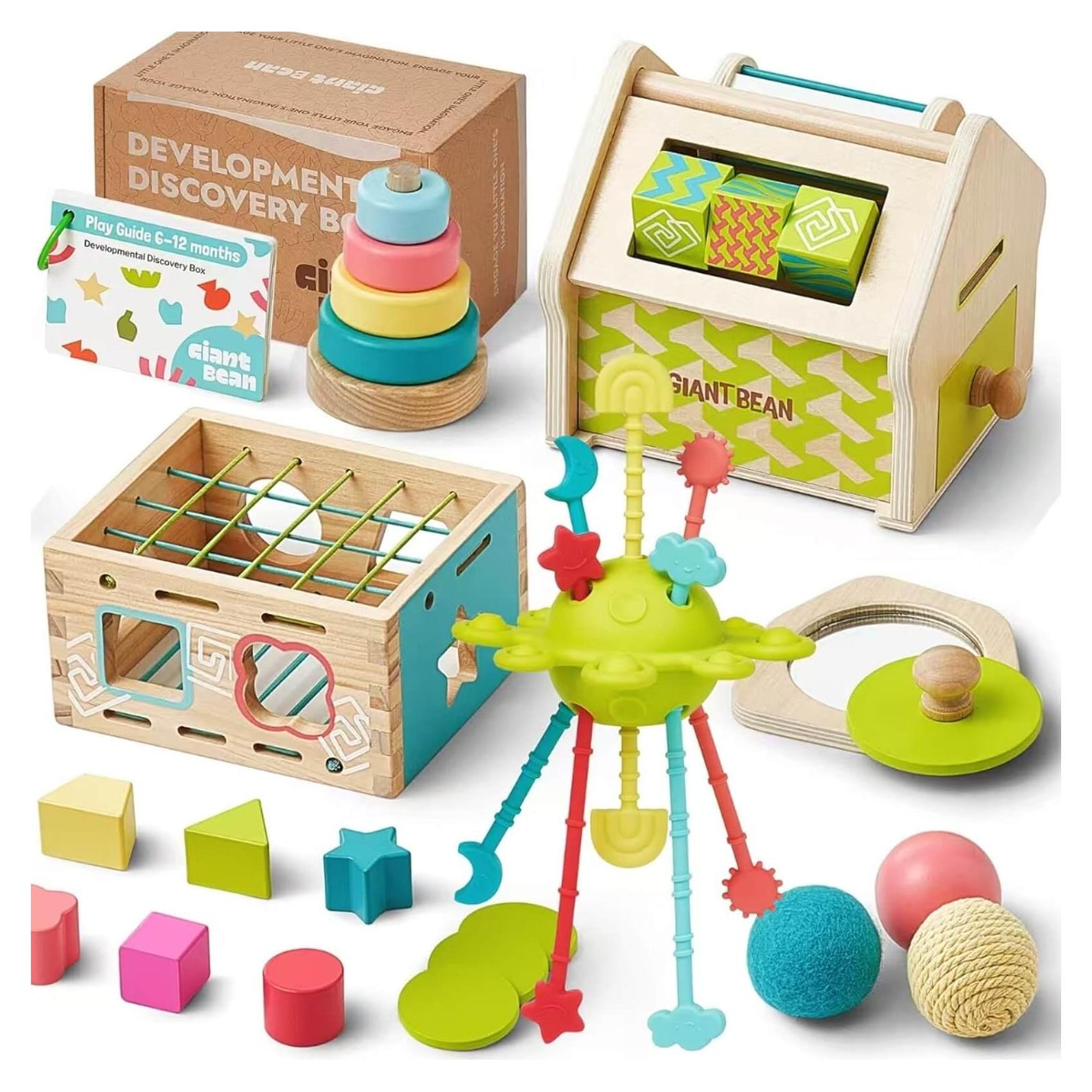 Juguetes Montessori 6-en-1 Guoli para Bebés 6-12 Meses