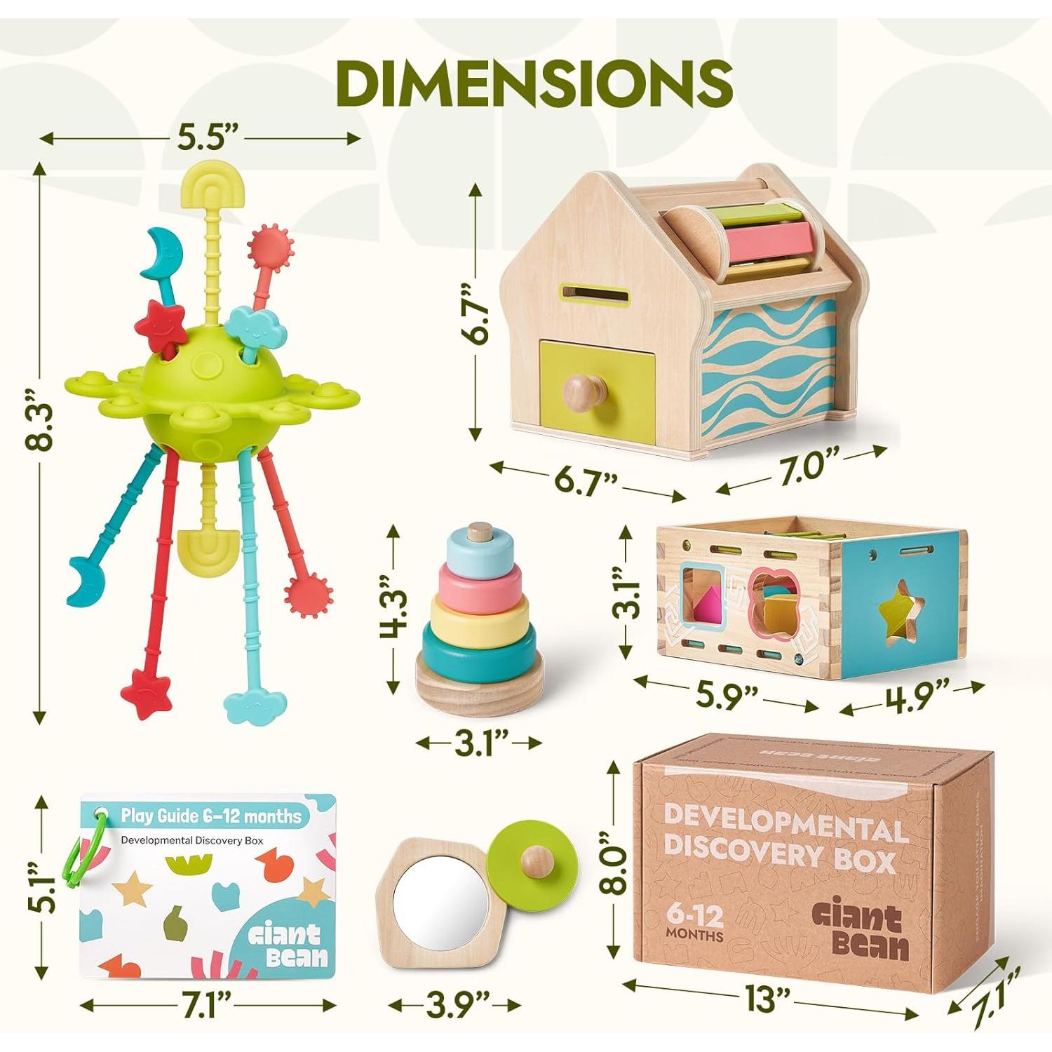 Juguetes Montessori 6-en-1 Guoli para Bebés 6-12 Meses