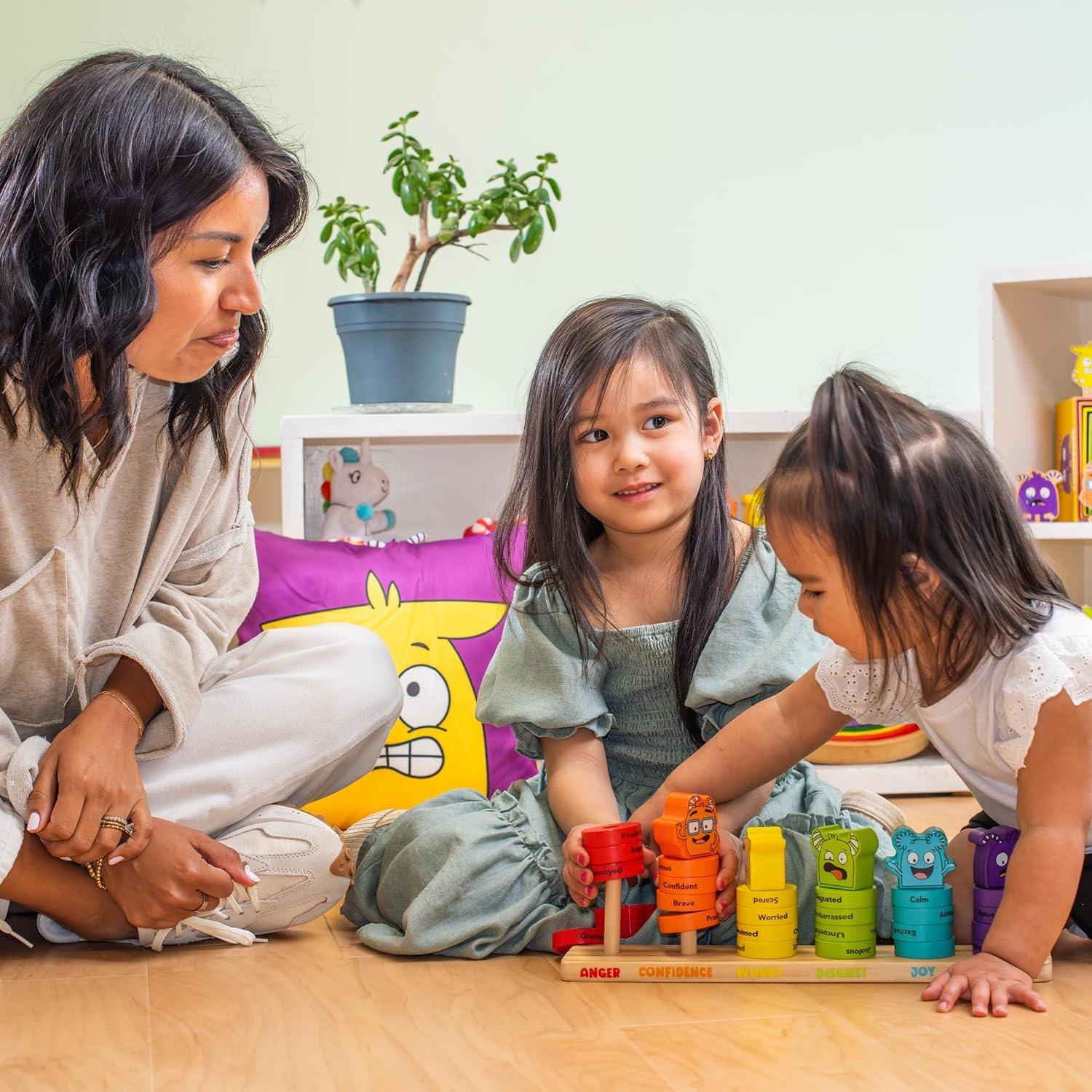 Anillos Apilables de Emociones Open The Joy - Juguete Montessori 30 Piezas