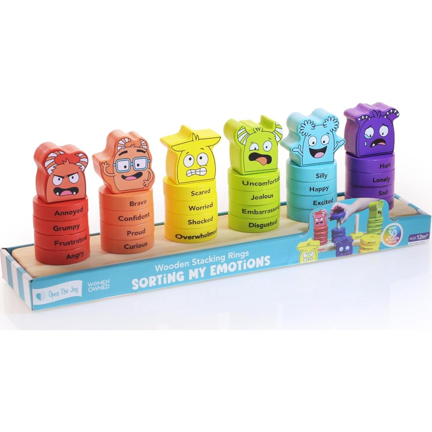 Anillos Apilables de Emociones Open The Joy - Juguete Montessori 30 Piezas