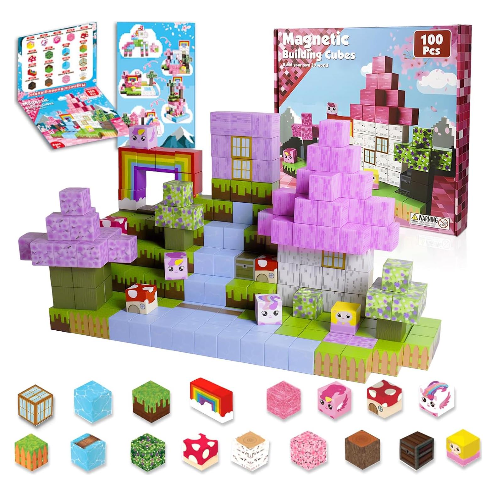 Bloques Magnéticos 100 PCS Lolomi Juguetes Educativos 2 cm