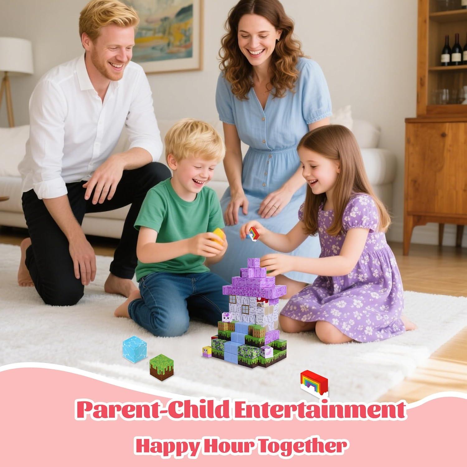 Bloques Magnéticos 100 PCS Lolomi Juguetes Educativos 2 cm