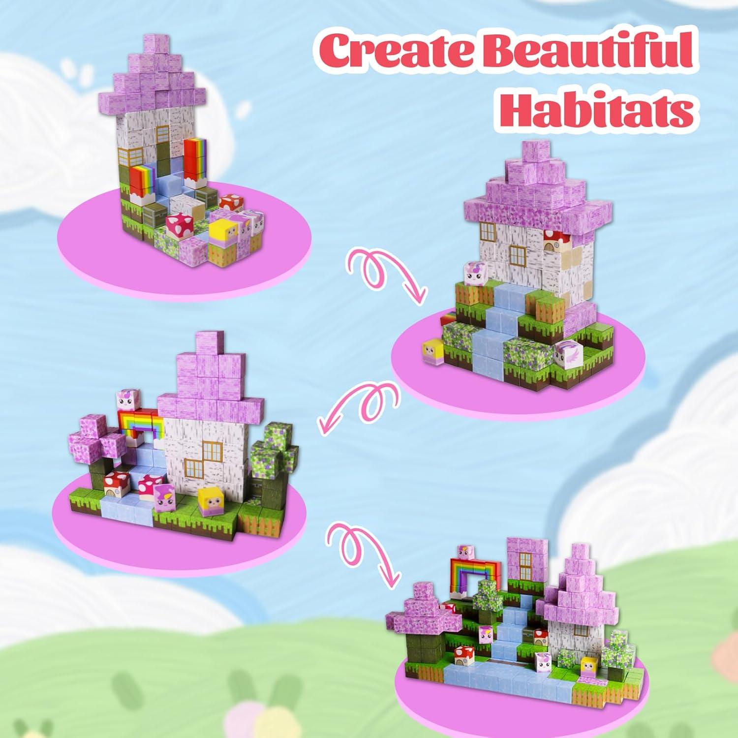 Bloques Magnéticos 100 PCS Lolomi Juguetes Educativos 2 cm