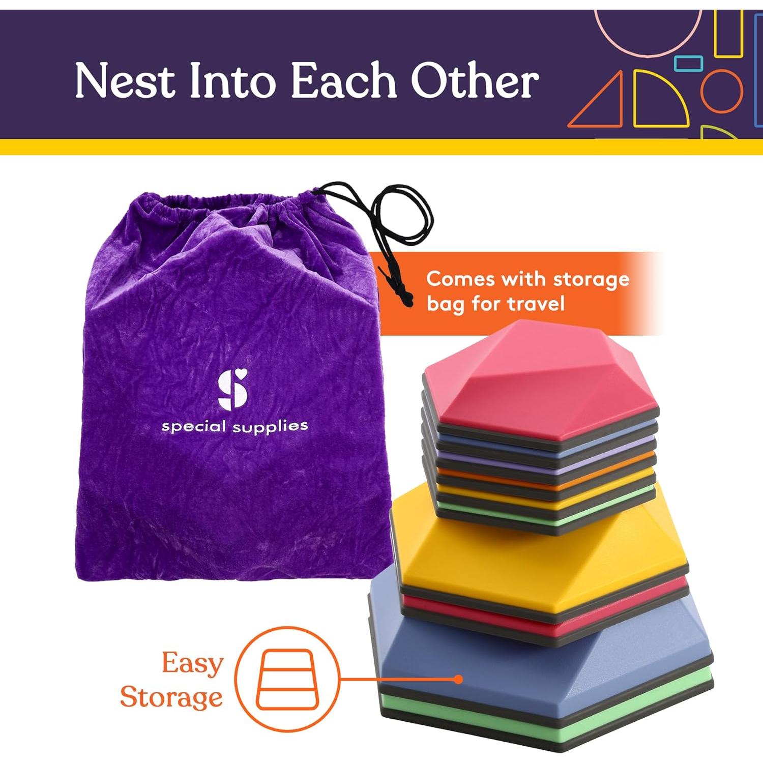 Piedras de Paso Suministros Especiales Multicolor 10 Piezas