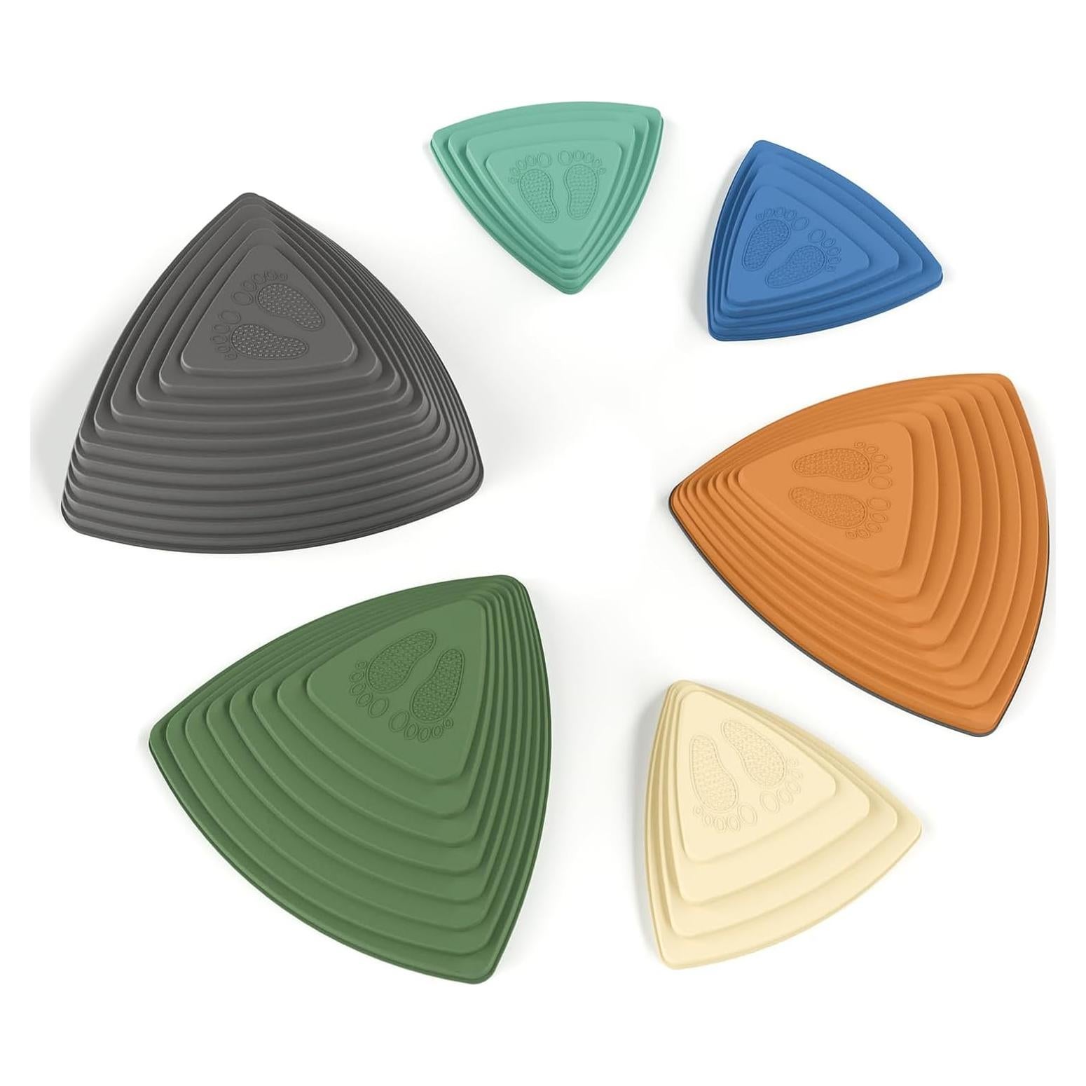 Piedras de Equilibrio WOOD CITY Set 6 PCS Antideslizantes Niños